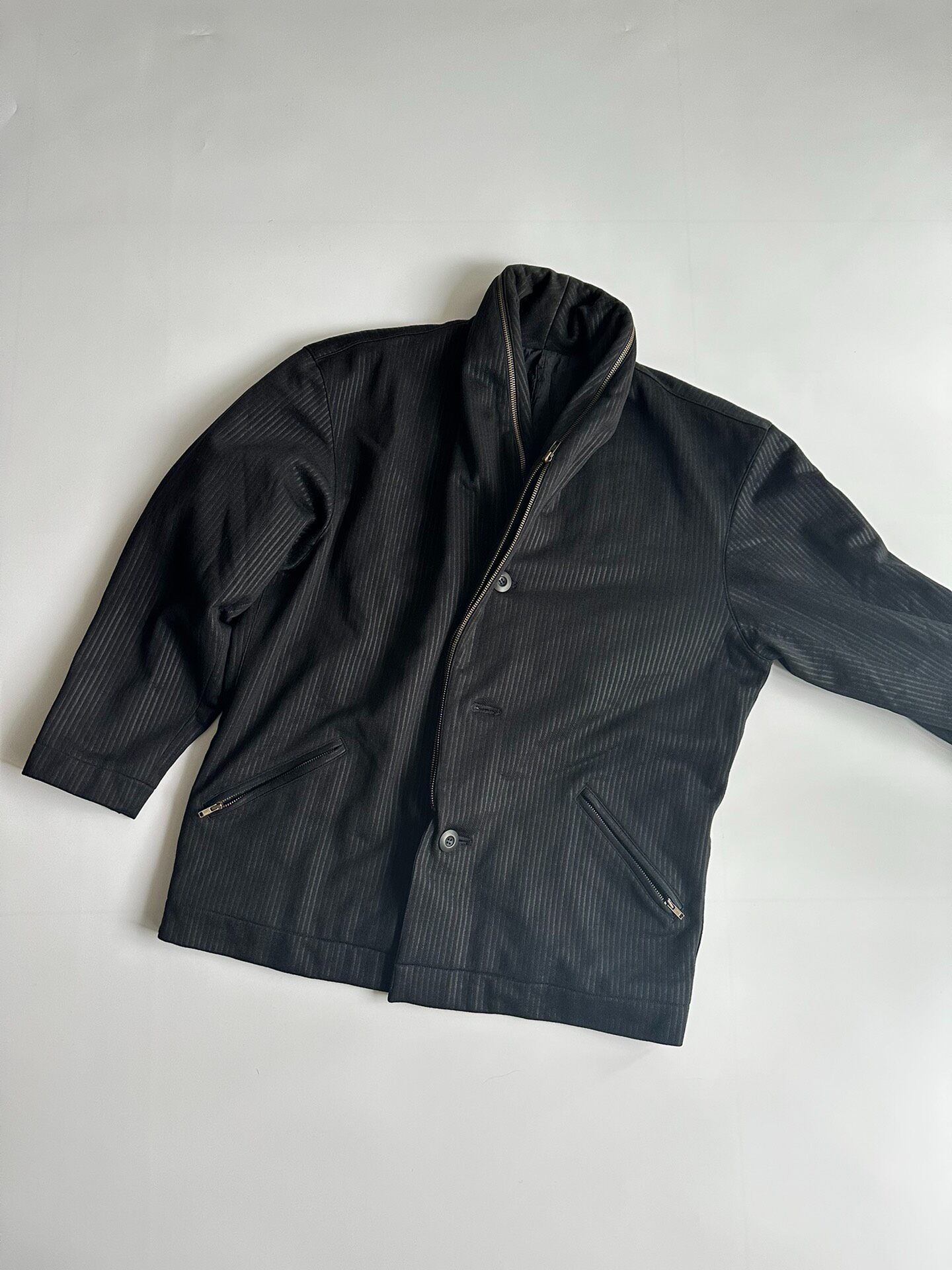 Issey Miyake Men Draped Collar Jacket
