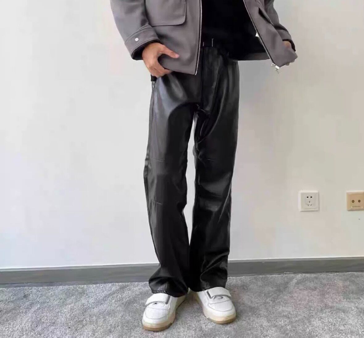 Our Legacy Third Cut Synthetic Leather Trousers — detail