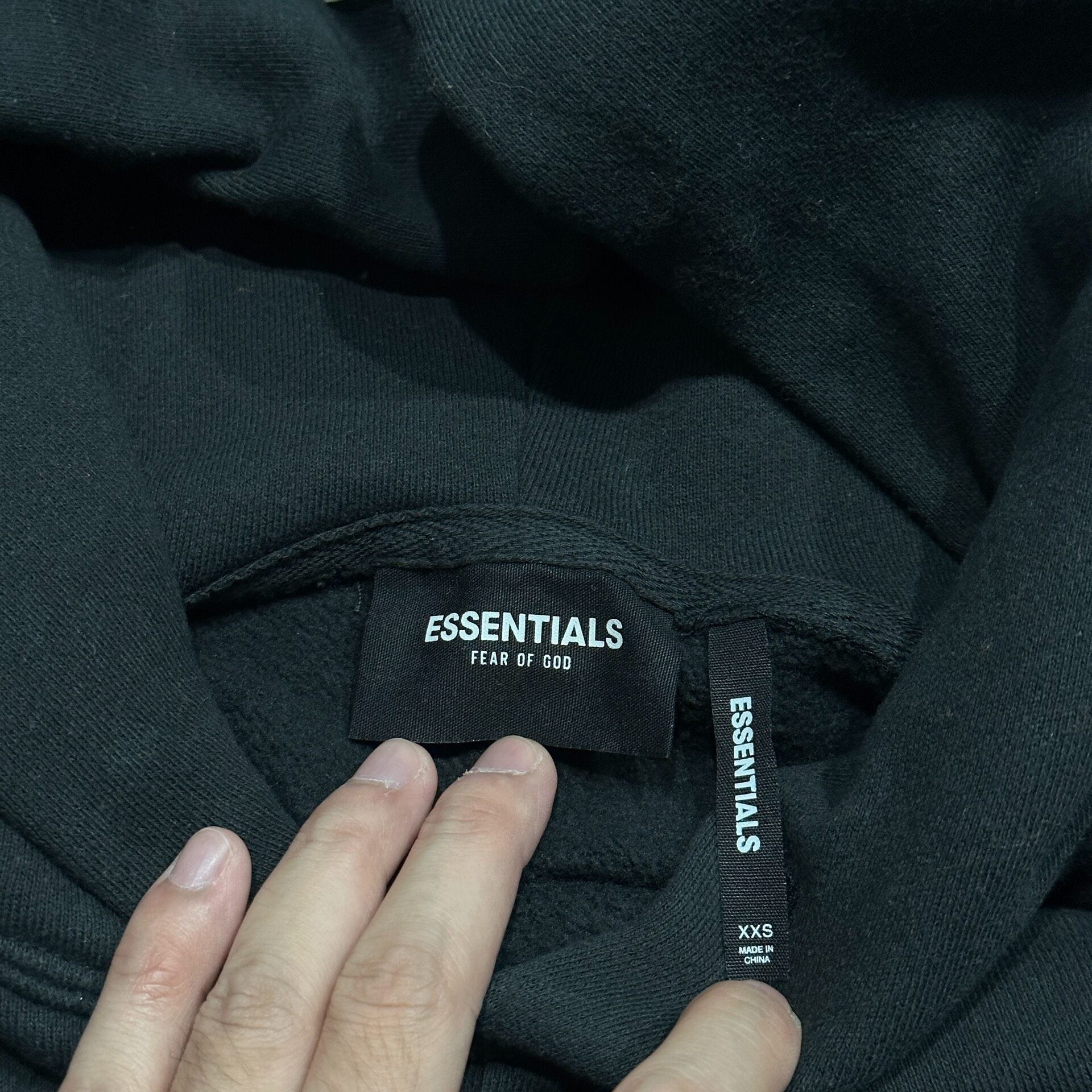 Essentials Fog Old Floral Hoodie — label
