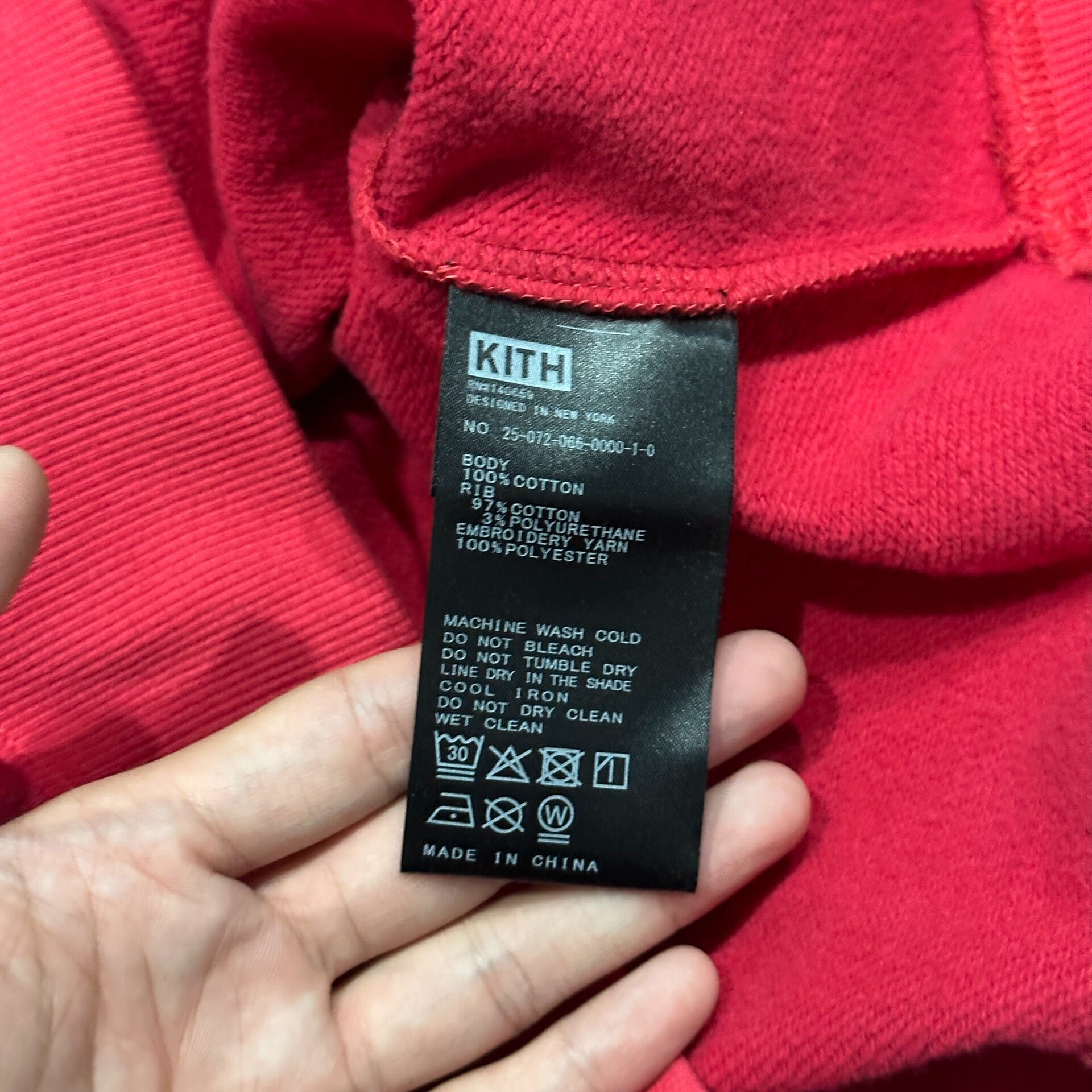 Kith 2025 Snake Year Red Hoodie — back
