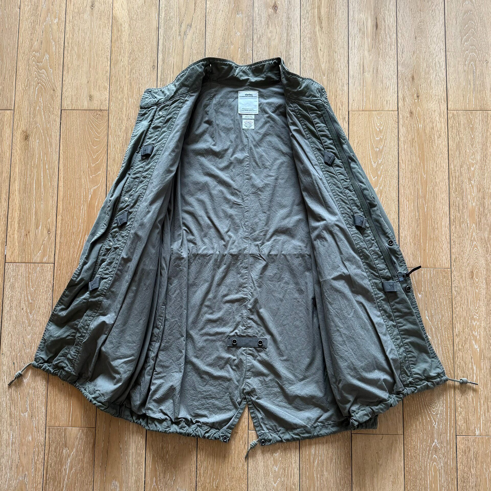 Visvim 18SS Olive Fishtail Parka — back