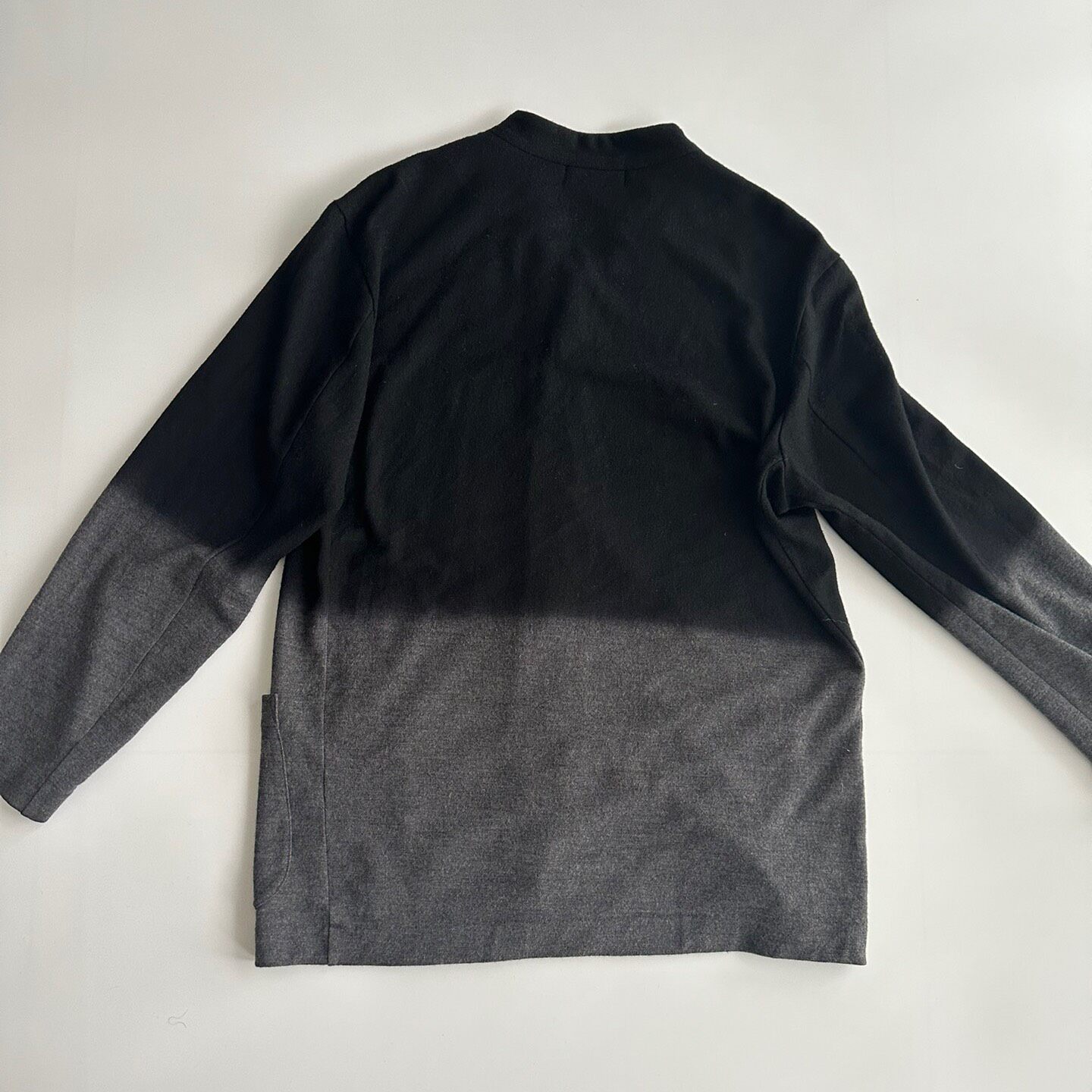 ISSEY MIYAKE Black Gray Gradient Cardigan — back