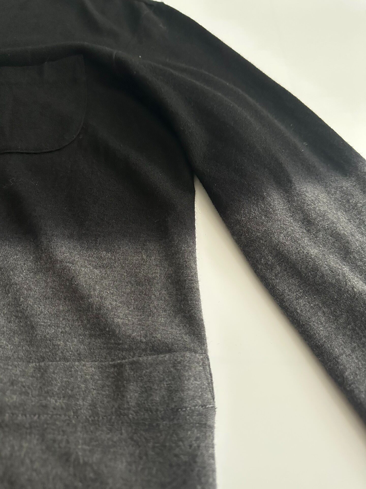 ISSEY MIYAKE Black Gray Gradient Cardigan — label