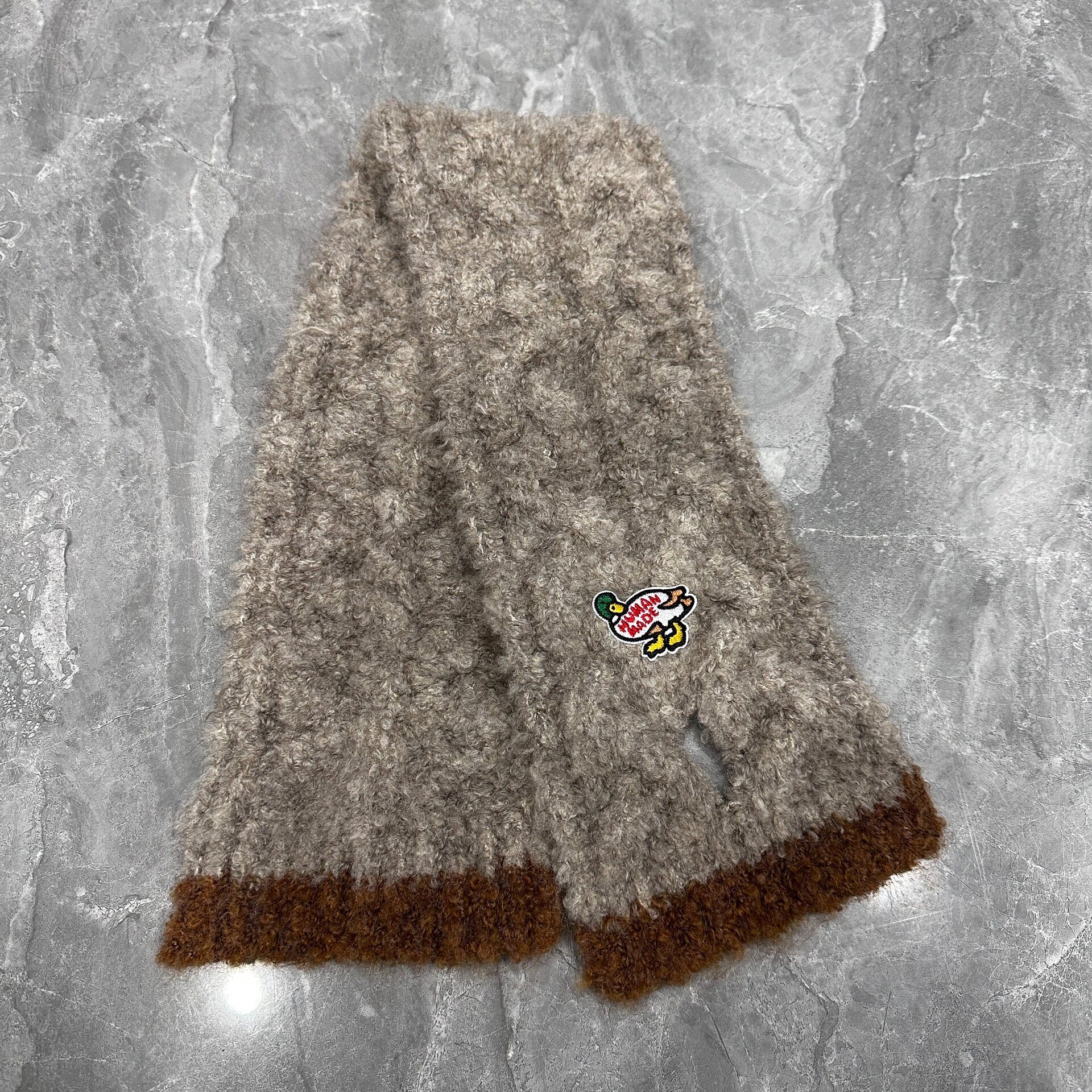 Human Made Duck Embroidered Short Scarf