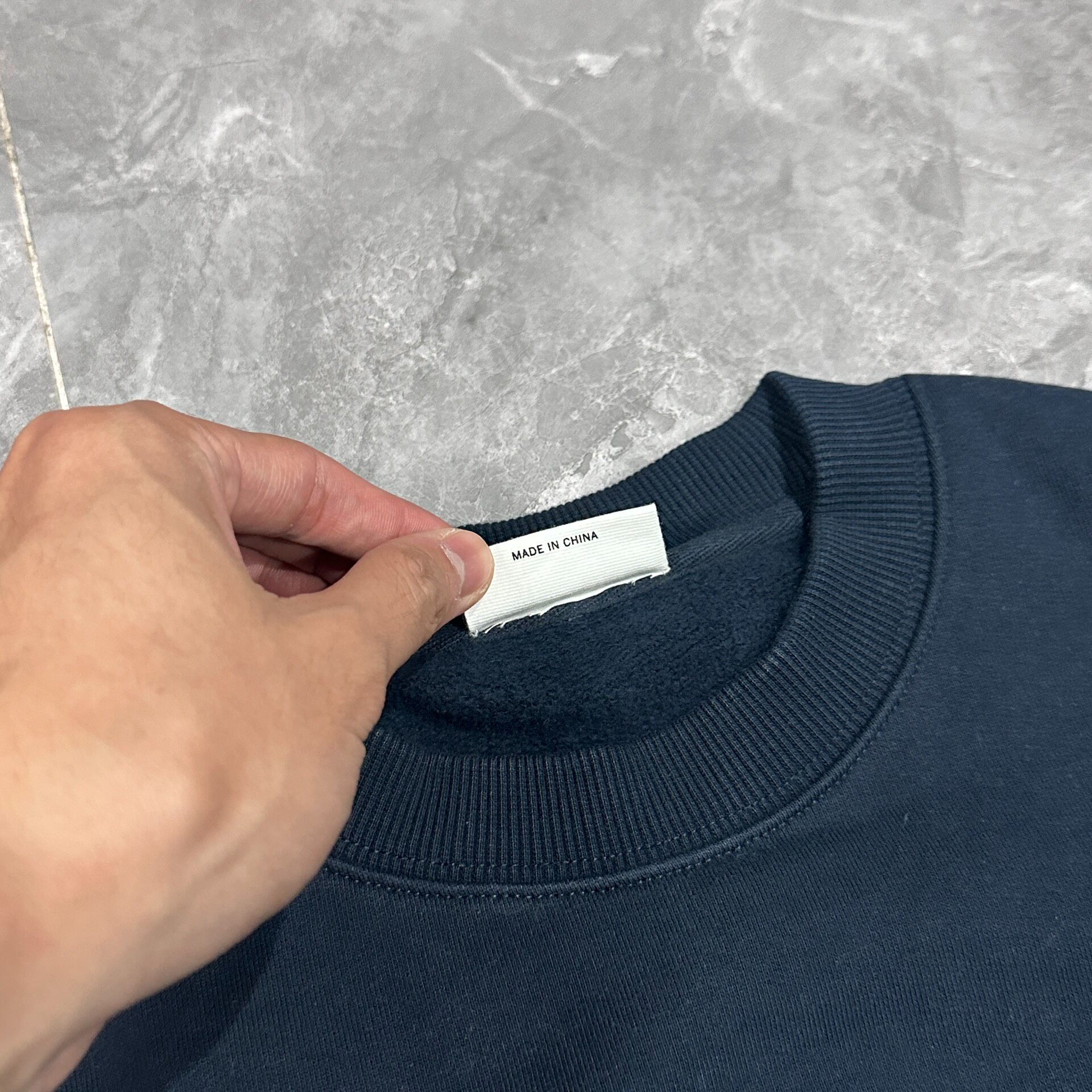 Kith Sadelles Seoul Navy Crewneck Sweatshirt — detail