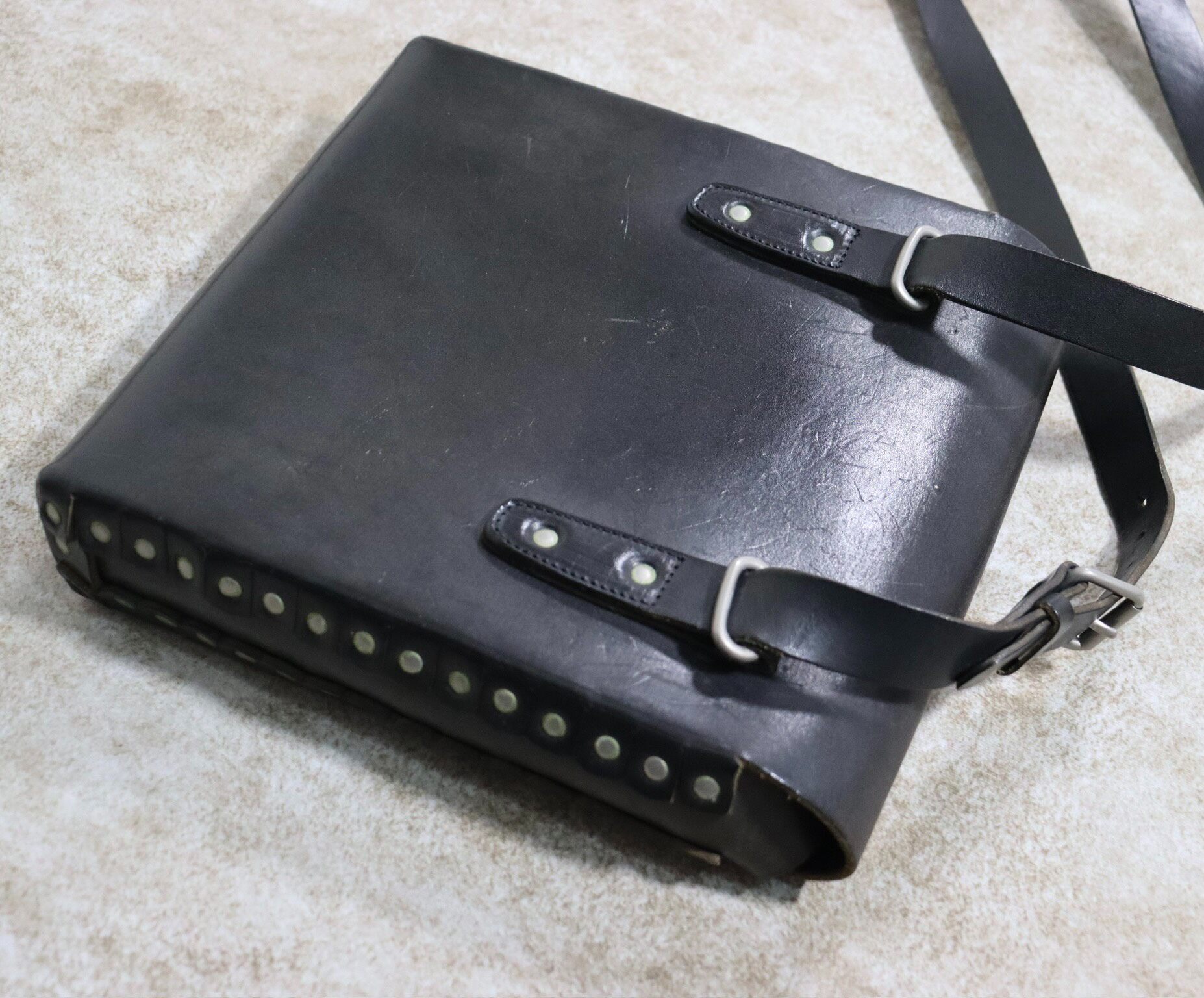 Maison Margiela Black Studded Crossbody Bag — detail