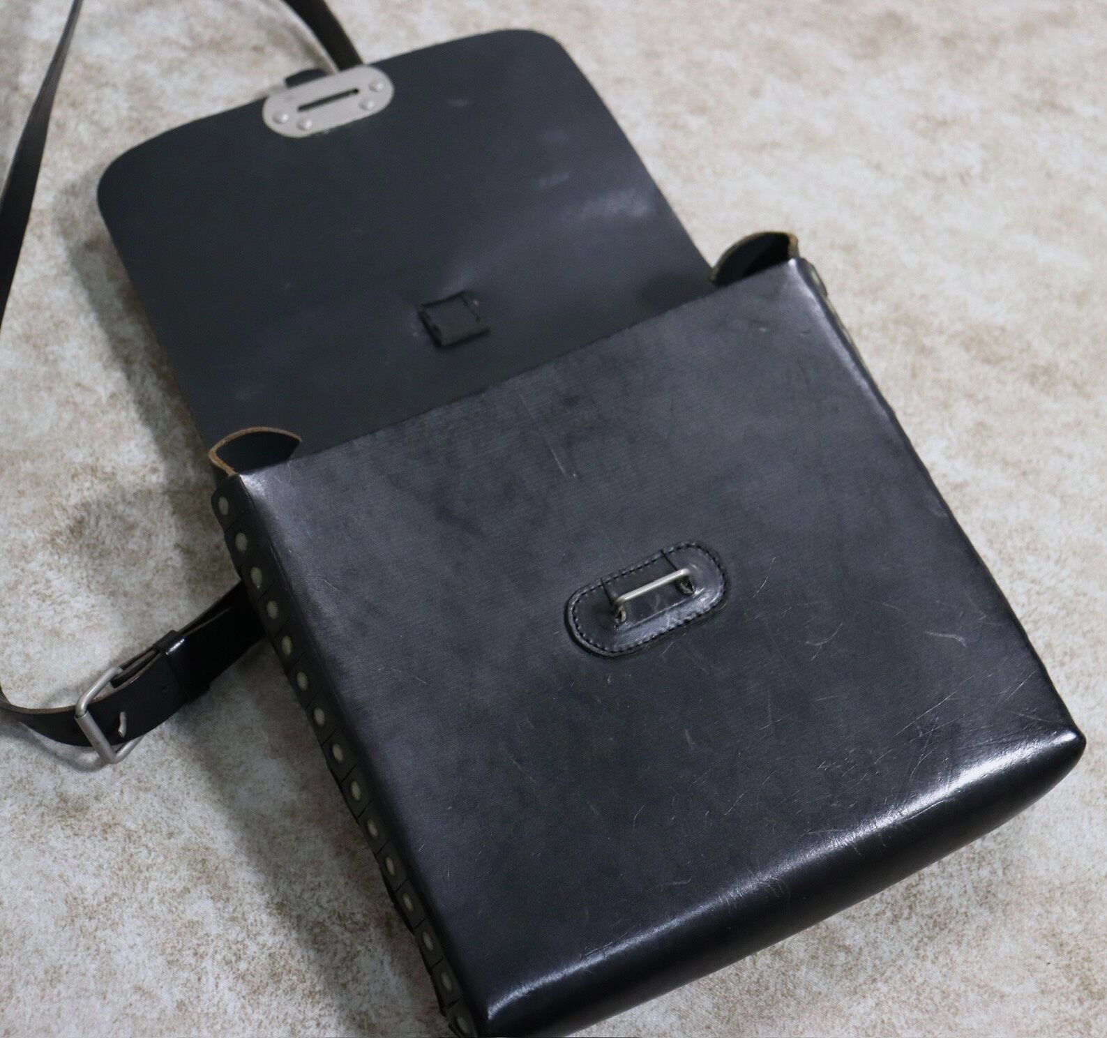 Maison Margiela Black Studded Crossbody Bag — back