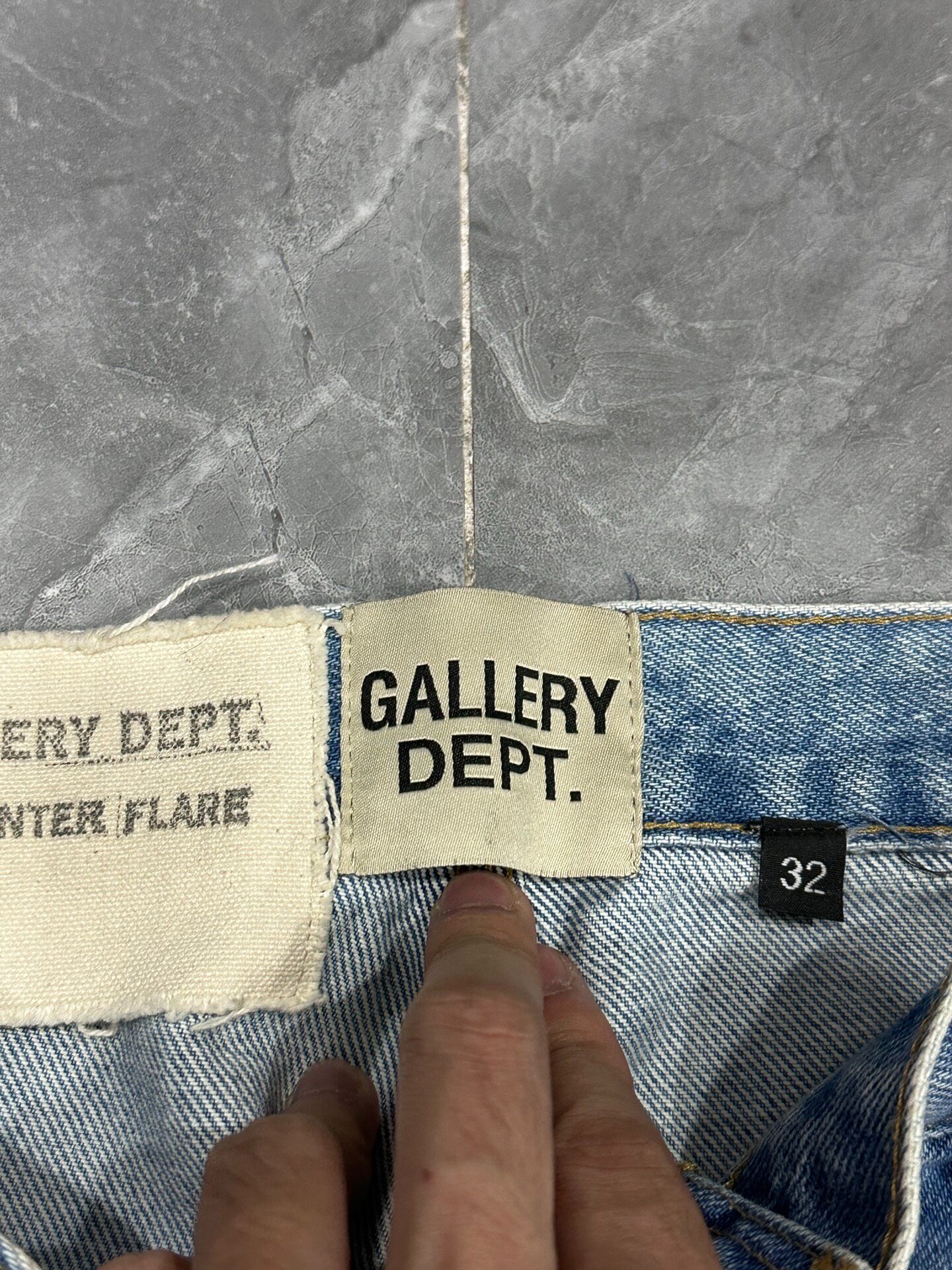 Gallery Dept Distressed Flared Jeans — back