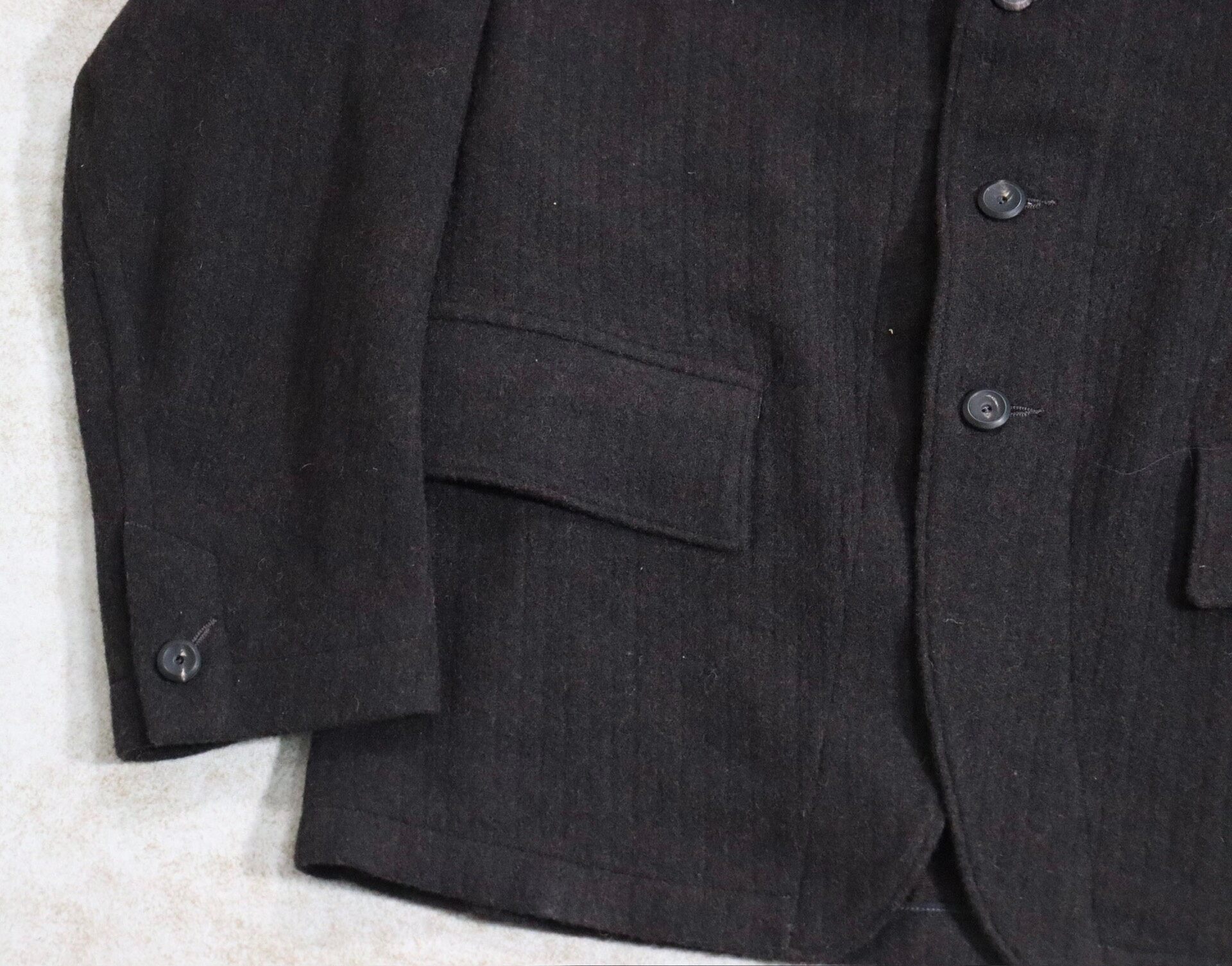 Motivmfg Dark Brown Wool Blazer — label