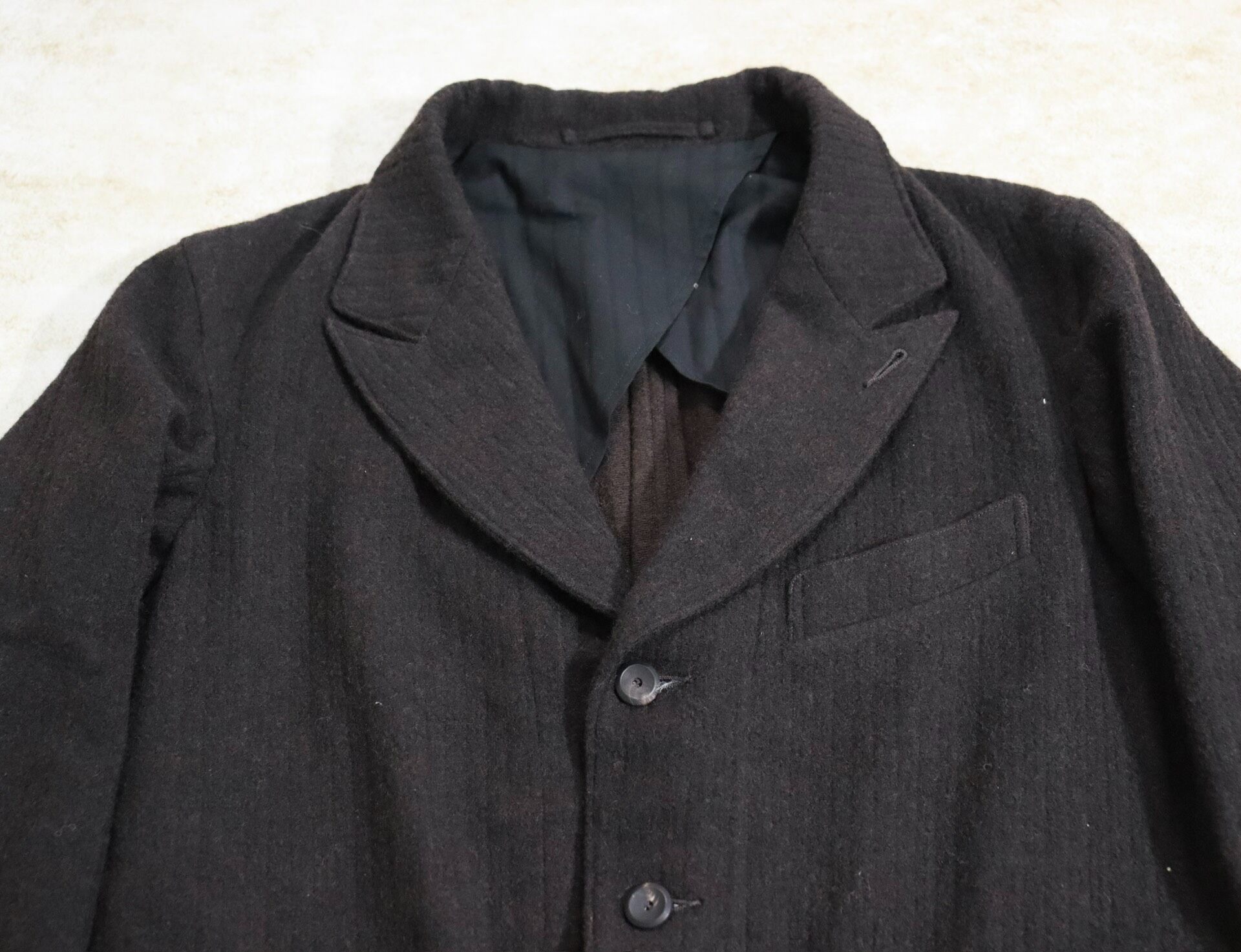 Motivmfg Dark Brown Wool Blazer — detail