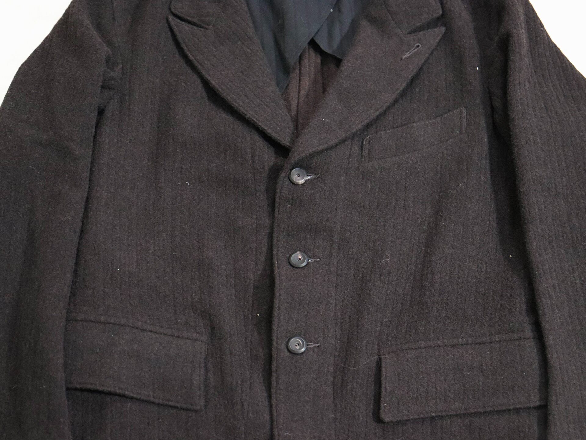 Motivmfg Dark Brown Wool Blazer — back