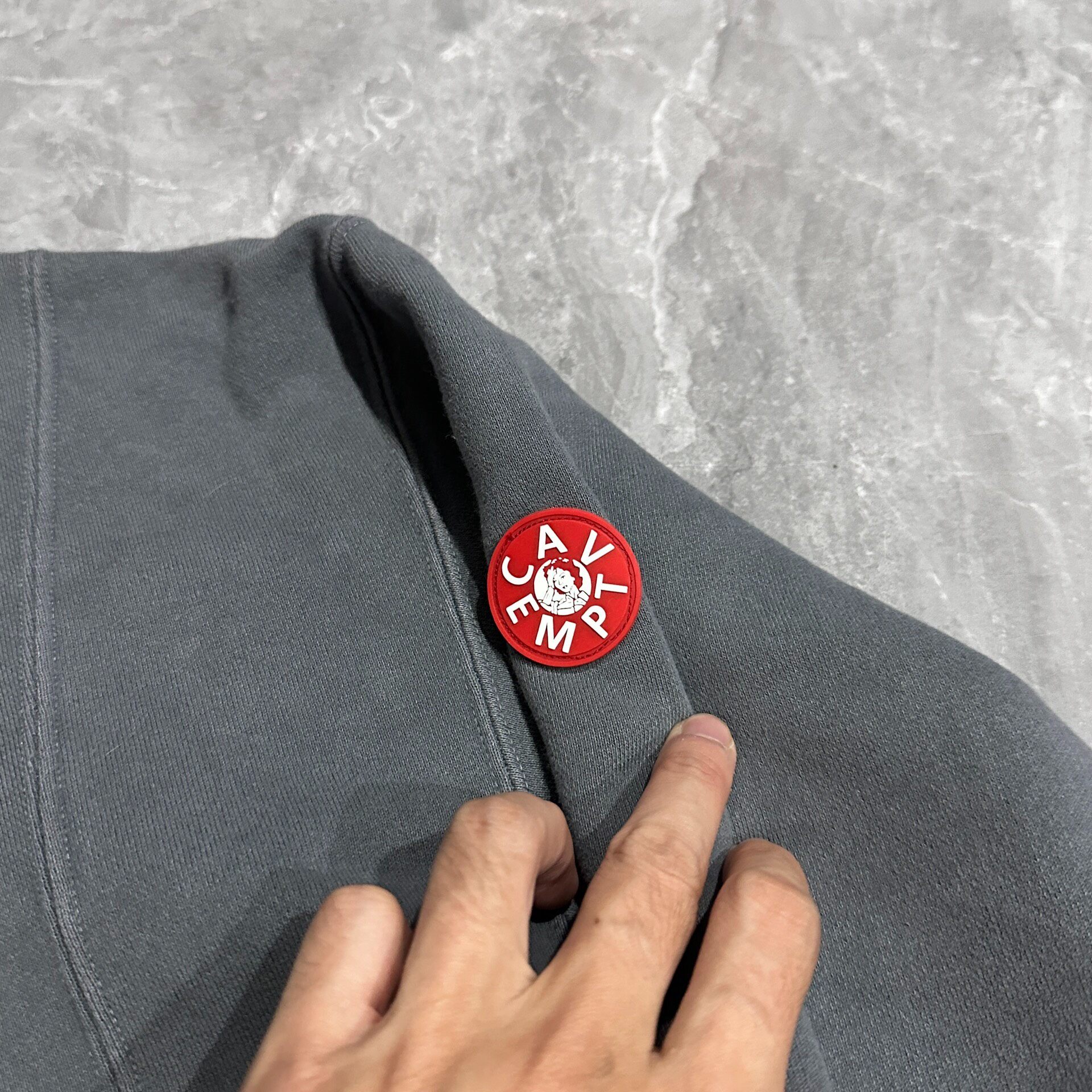 Cav Empt Gray Round Neck Sweatshirt — detail