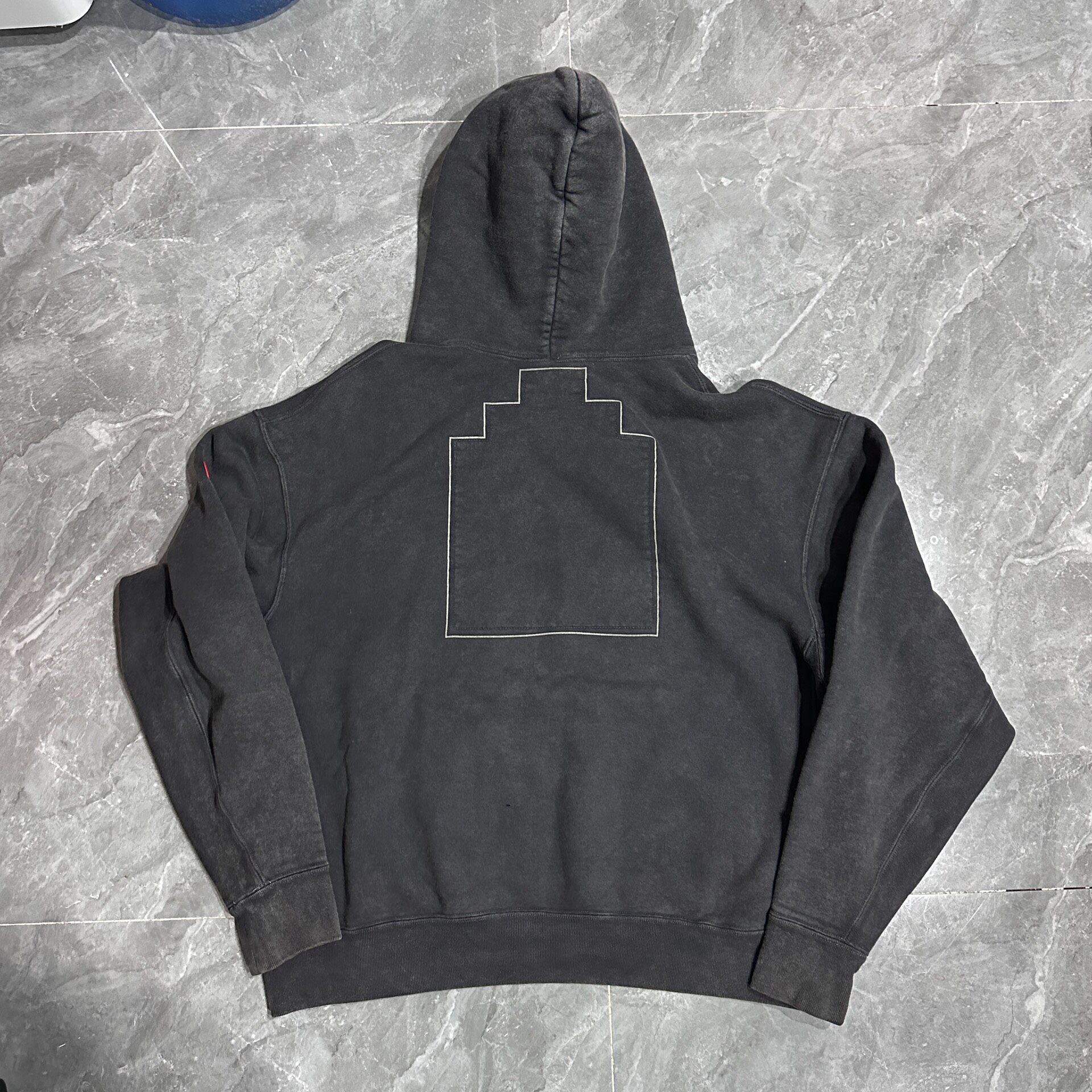 Cav Empt Washed Black Hoodie — front