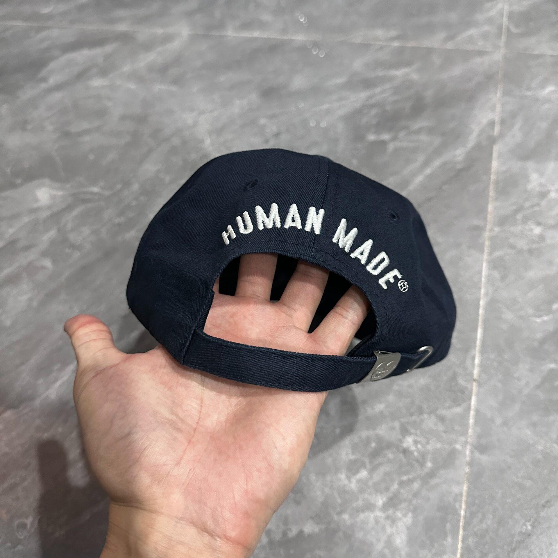 Human Made Navy Tiger Embroidery Baseball Cap — front