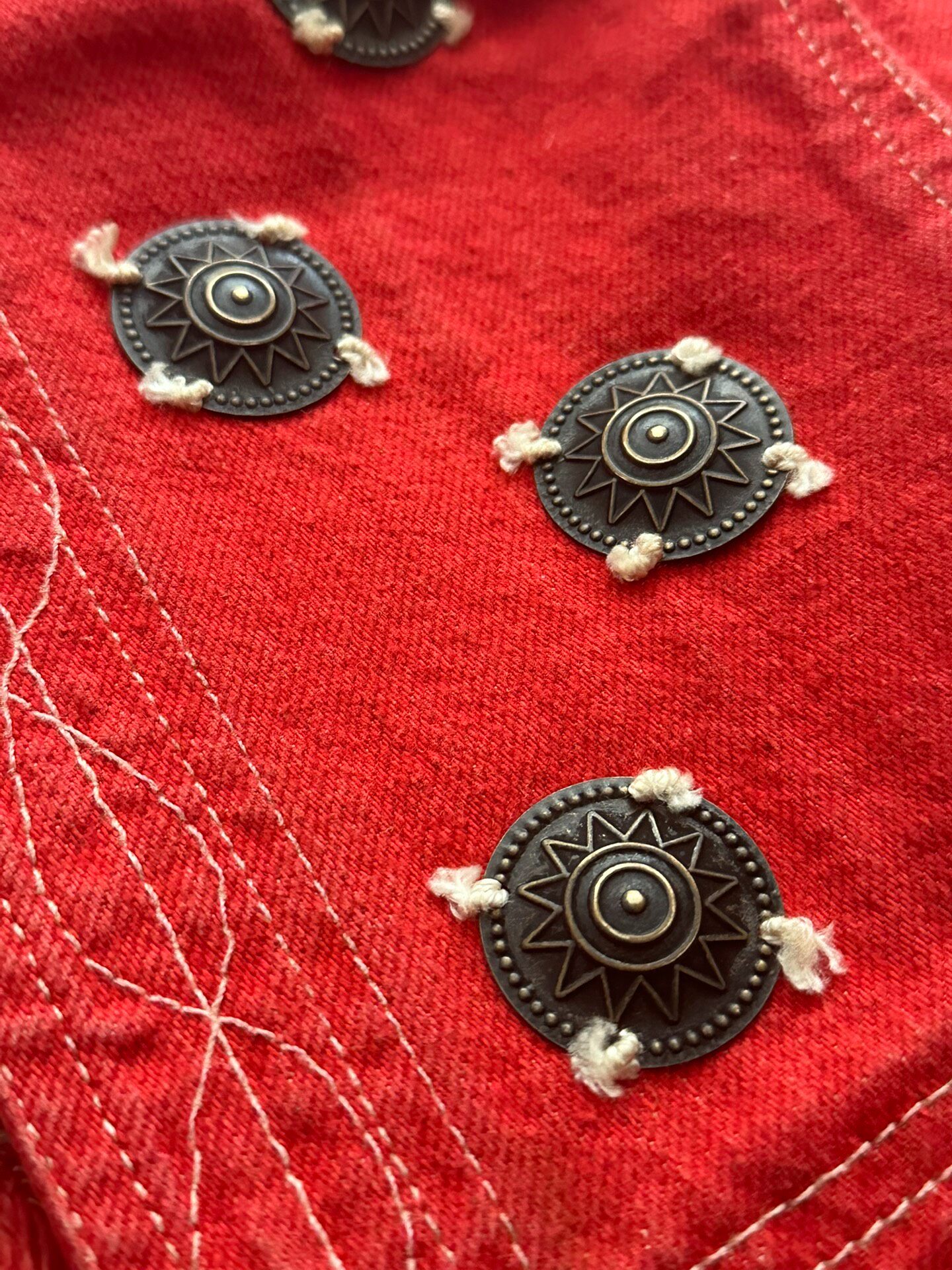 Dries Van Noten Studded Denim Vest — label