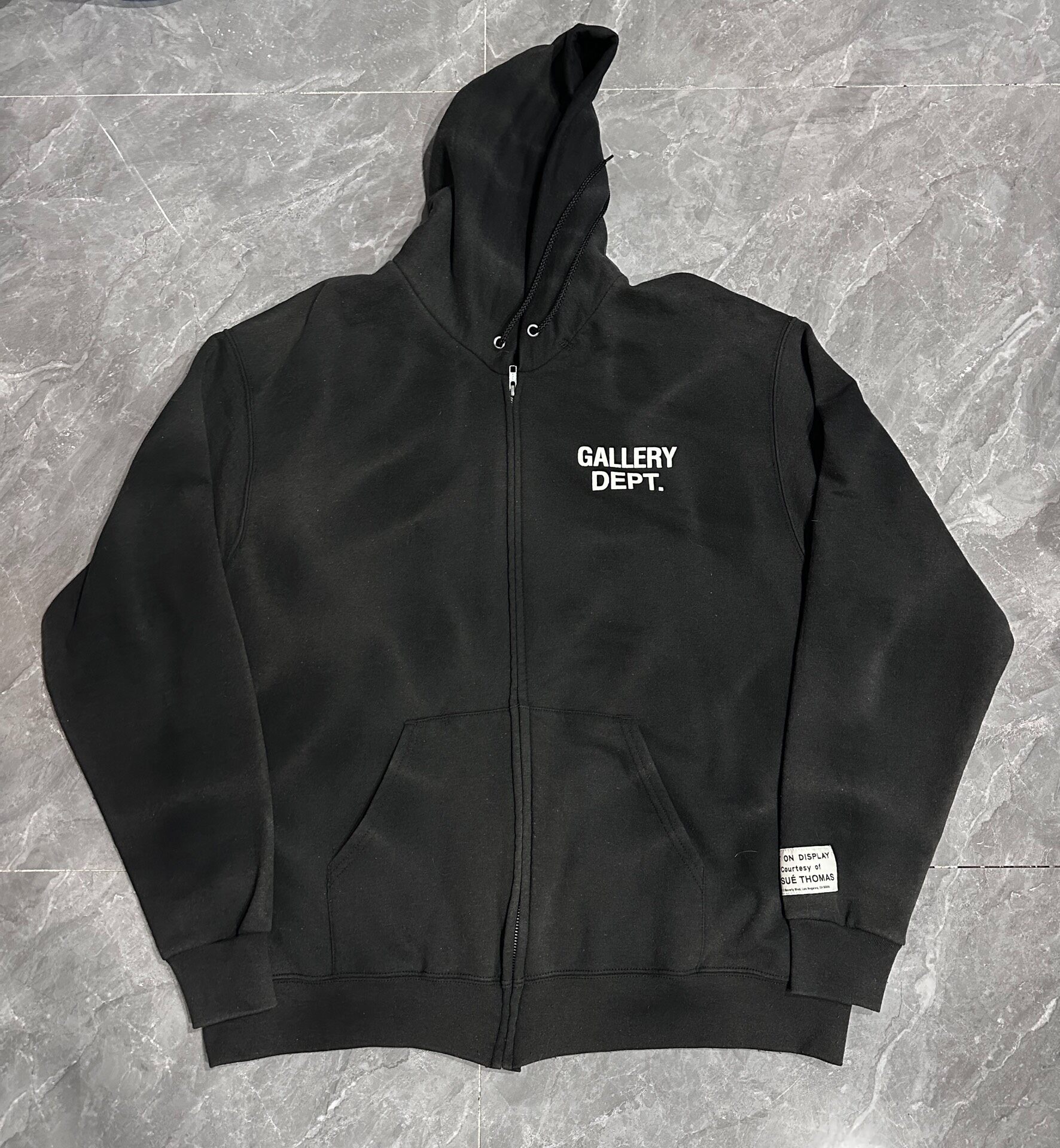 Gallery Dept Black Full-Zip Hoodie