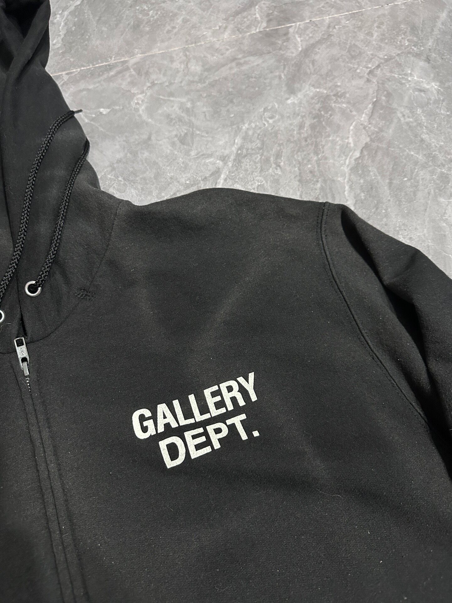 Gallery Dept Black Full-Zip Hoodie — back