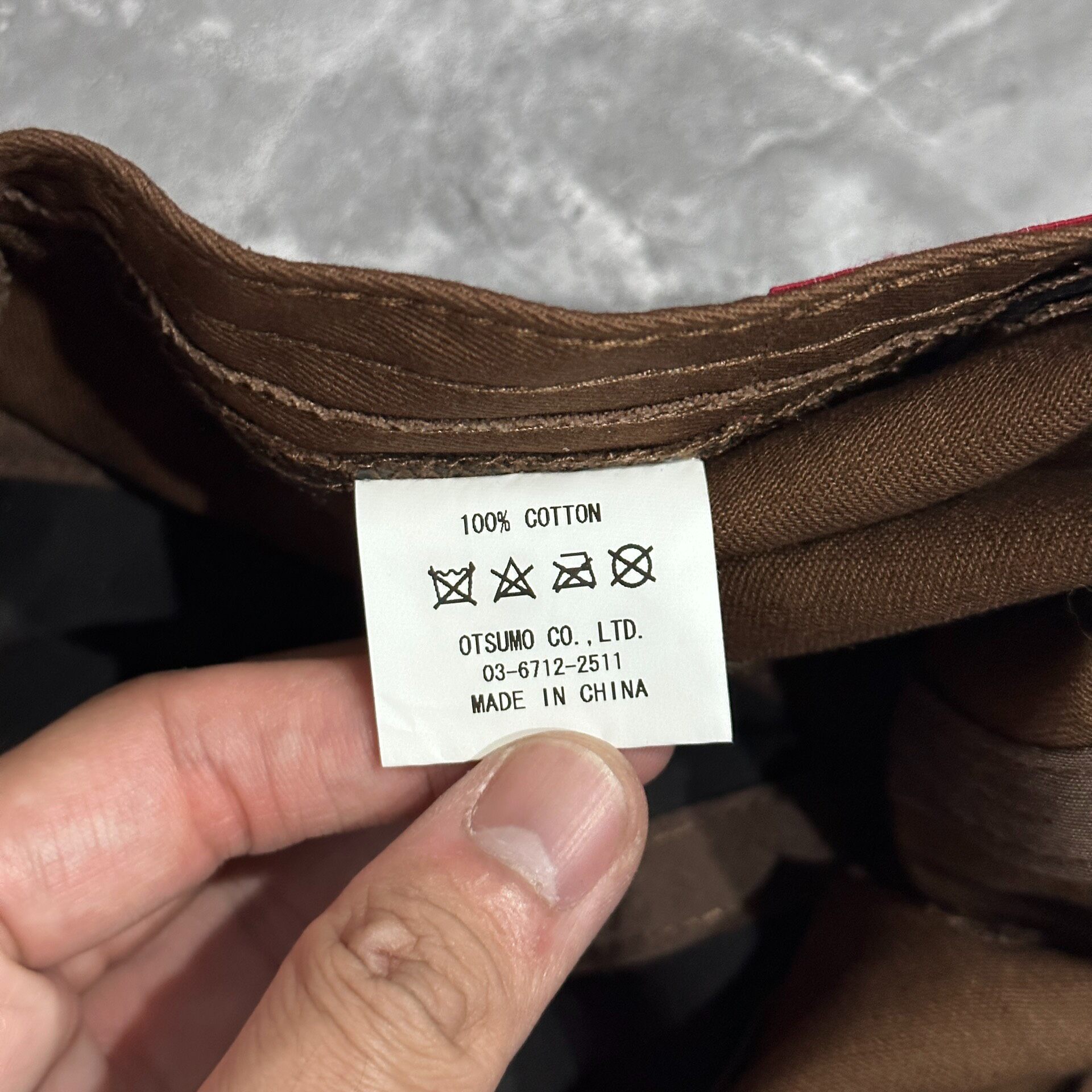 Human Made Brown DRY ALLS Baseball Cap — label