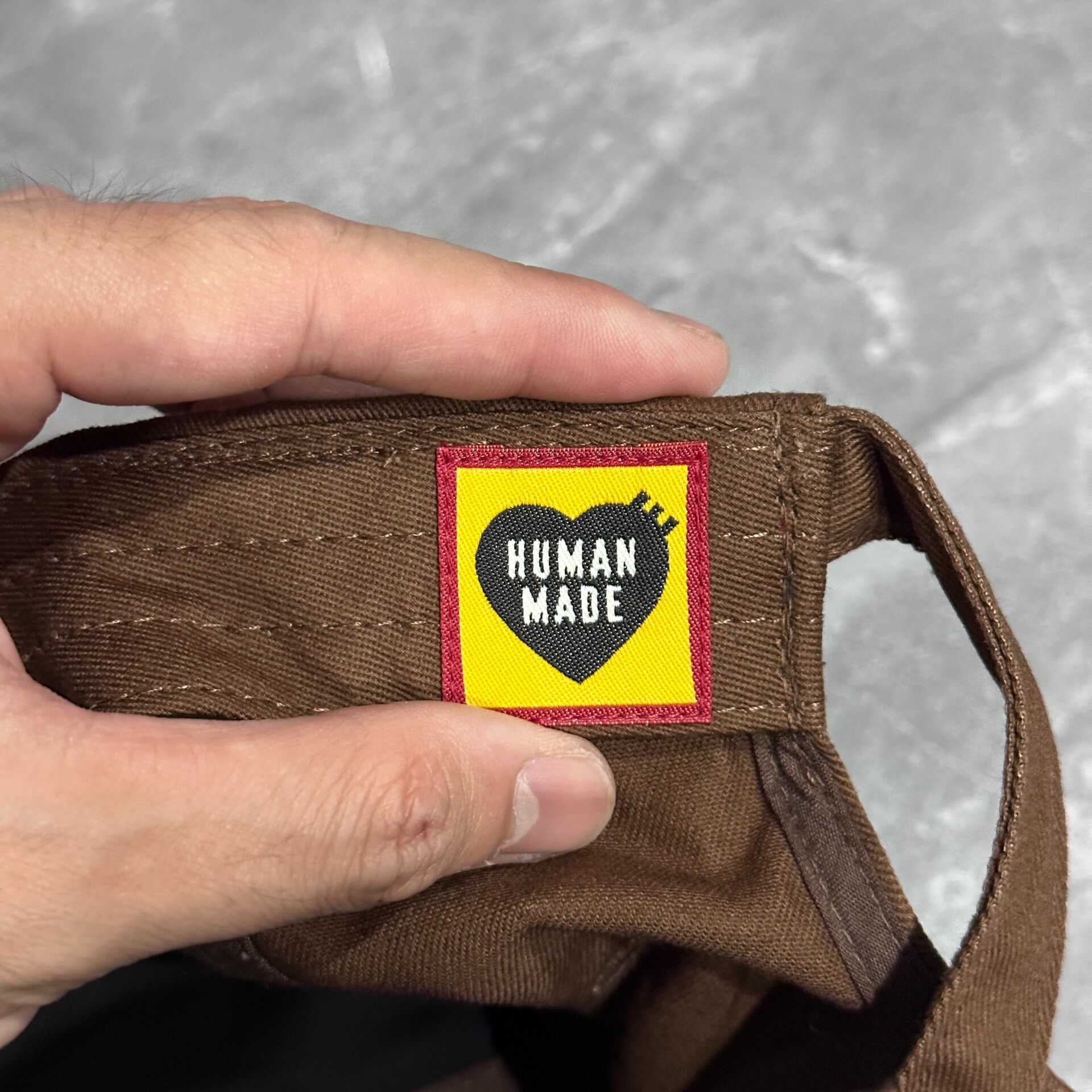 Human Made Brown DRY ALLS Baseball Cap — detail