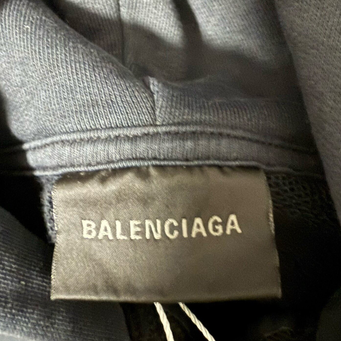 Balenciaga 23FW Distressed Hooded Jacket — detail
