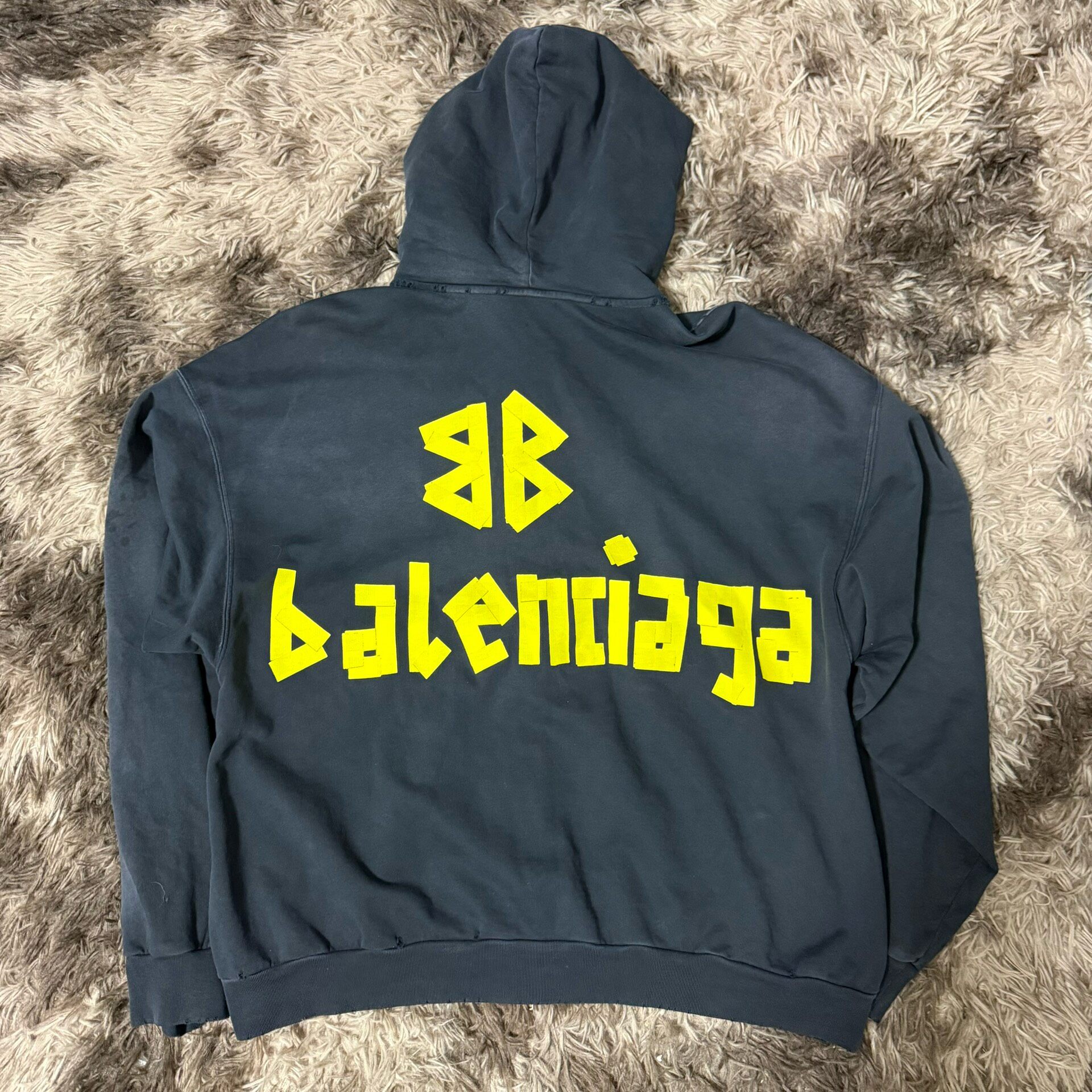 Balenciaga 23FW Distressed Hooded Jacket