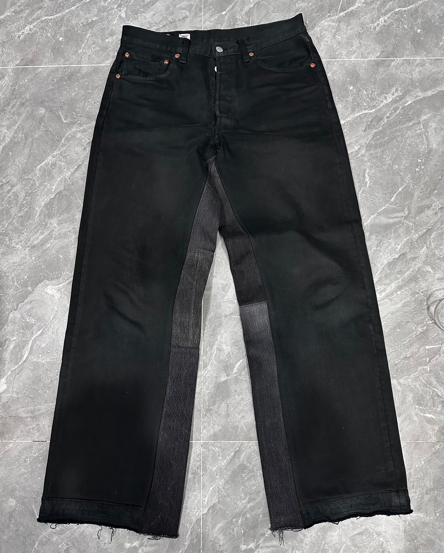 RE/DONE Deconstructed Wide-Leg Jeans
