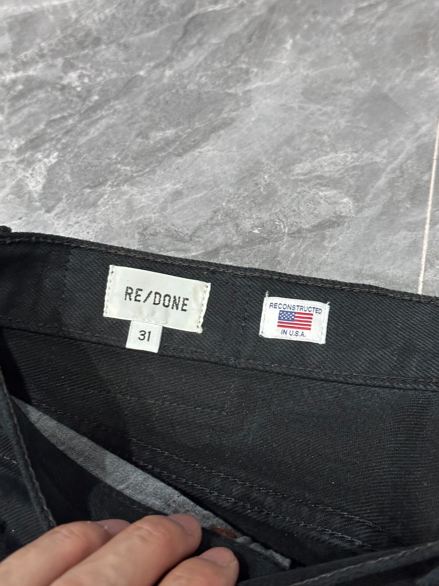 RE/DONE Deconstructed Wide-Leg Jeans — back
