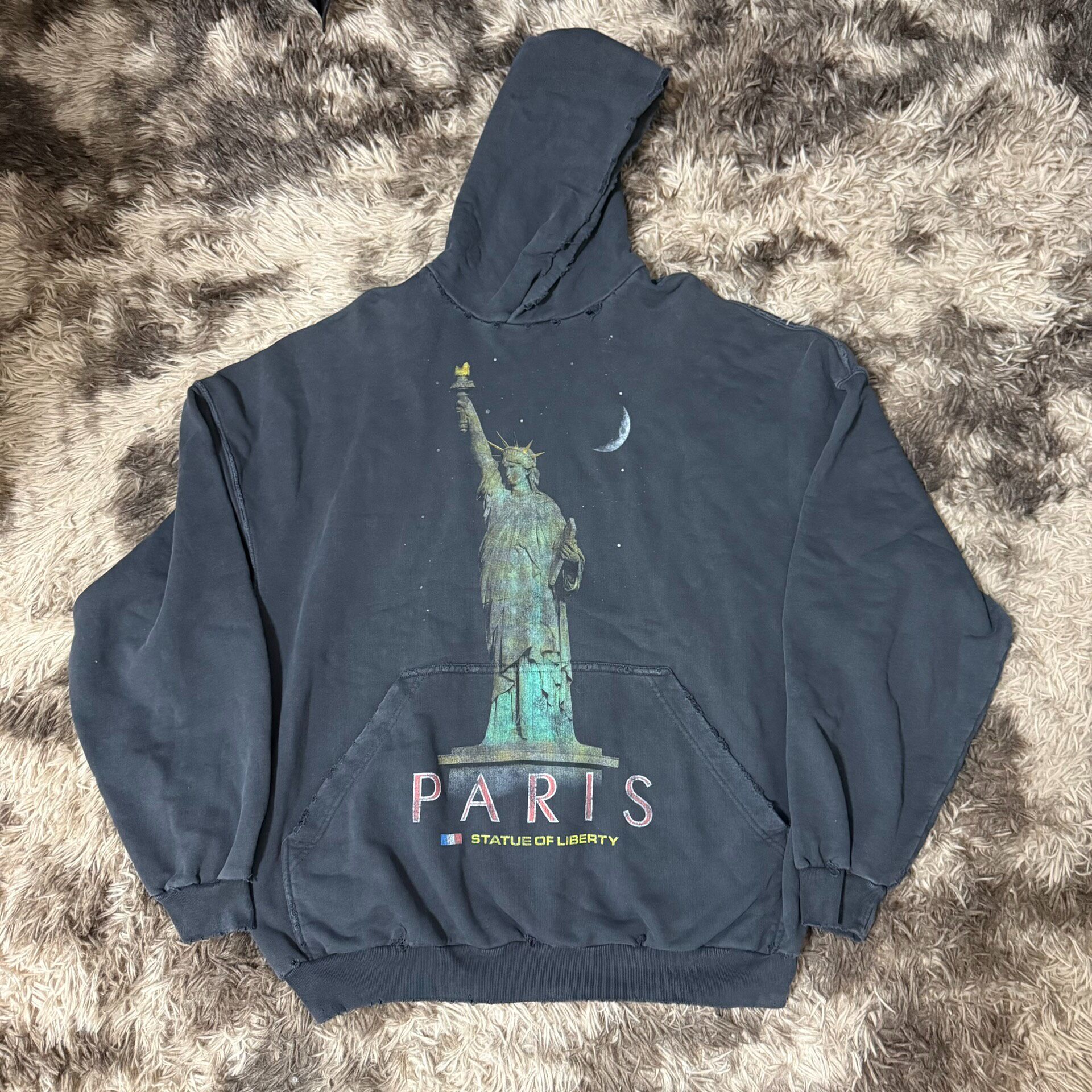 Balenciaga 24FW Distressed Statue Hoodie
