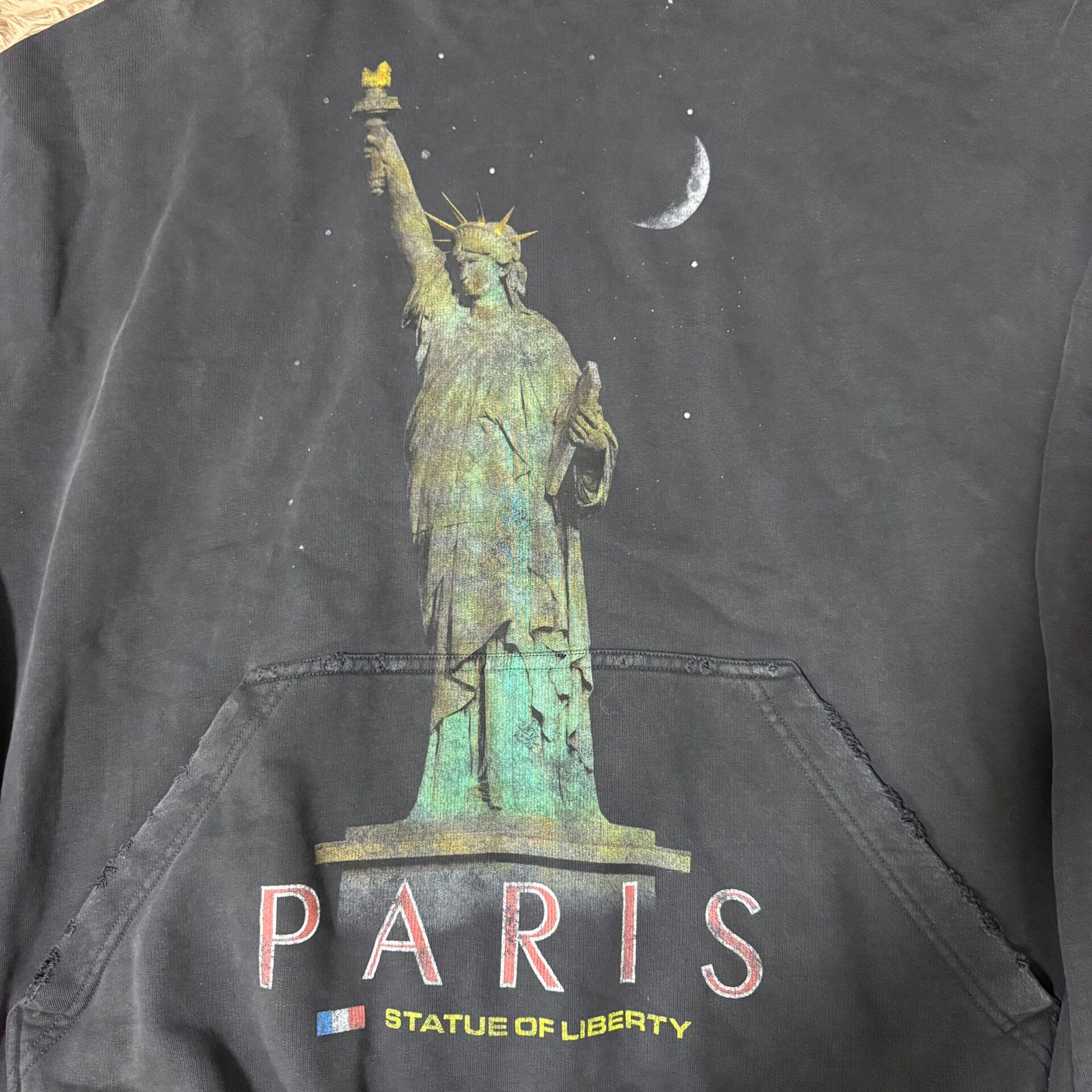 Balenciaga 24FW Distressed Statue Hoodie — front