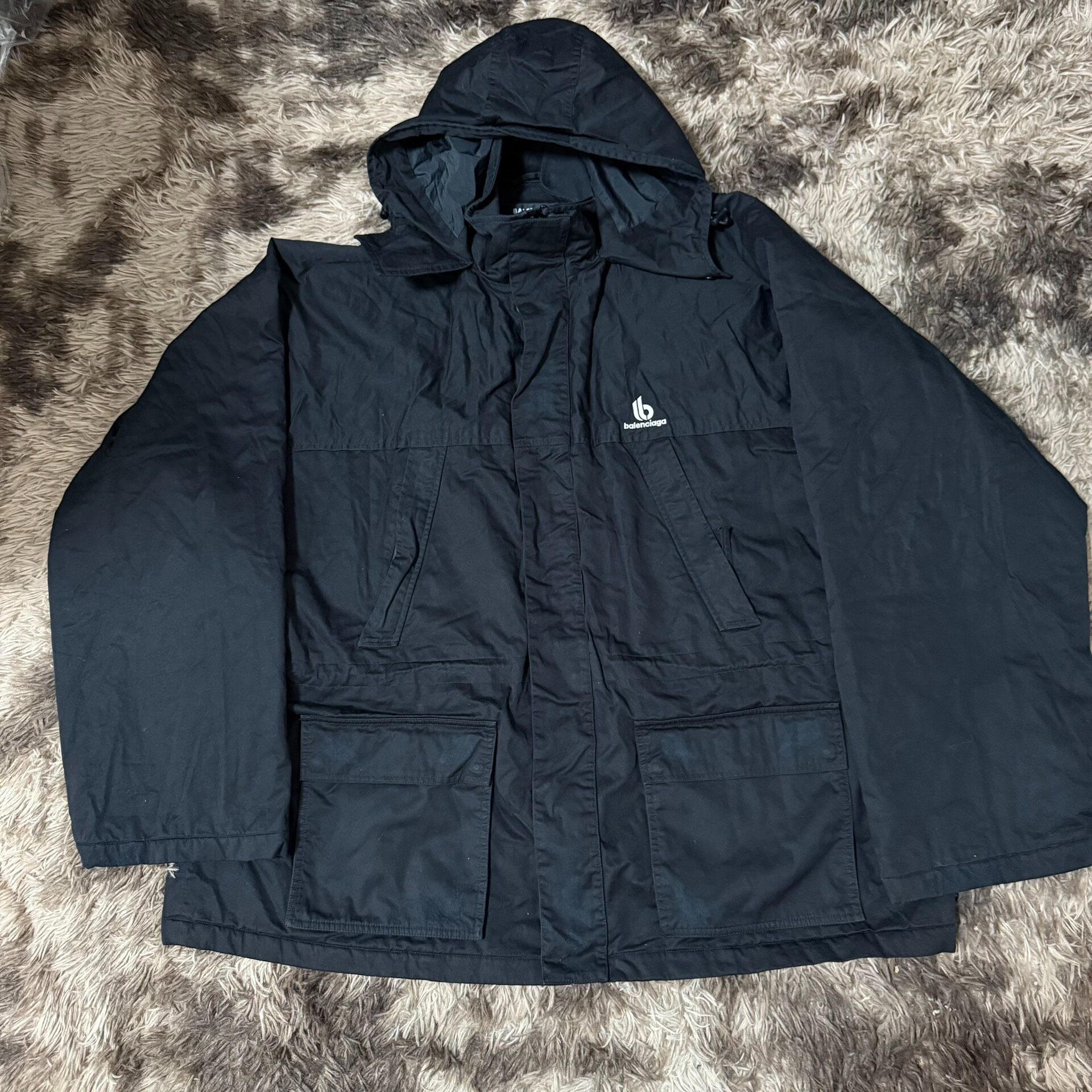 Balenciaga Black Padded Parka