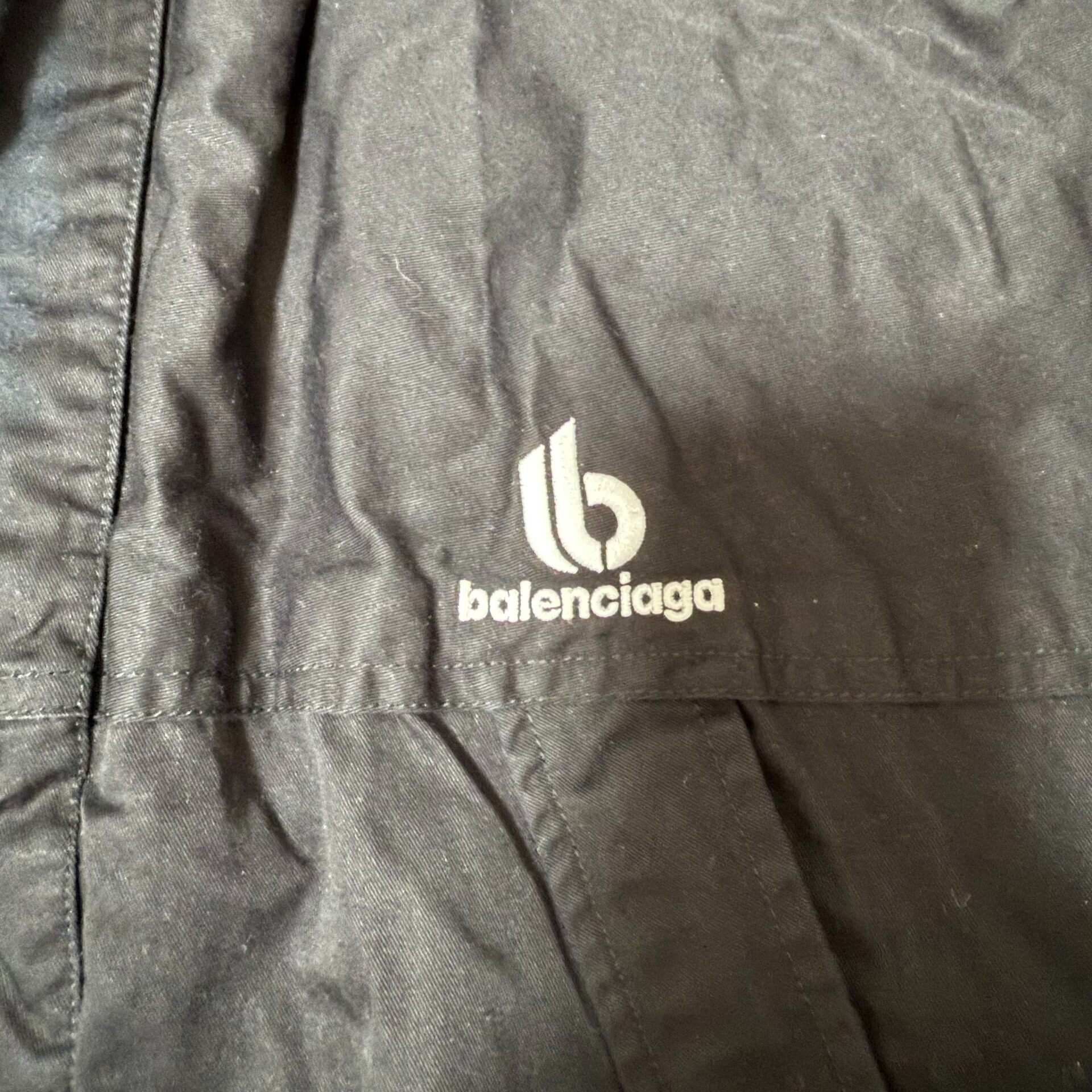 Balenciaga Black Padded Parka — front