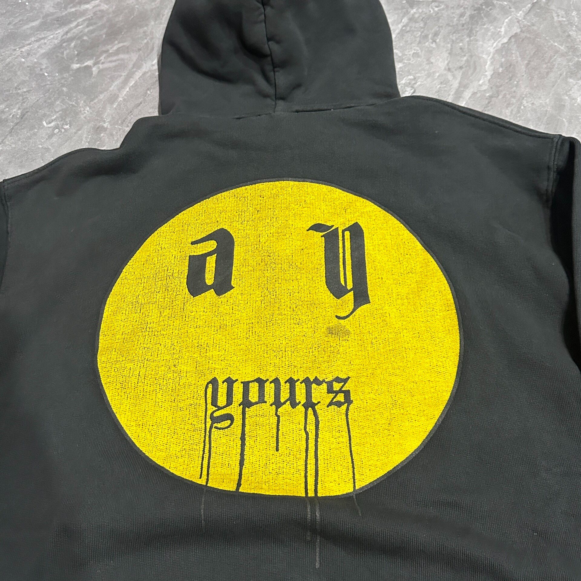 Askyurself Black Smiley Hoodie — label