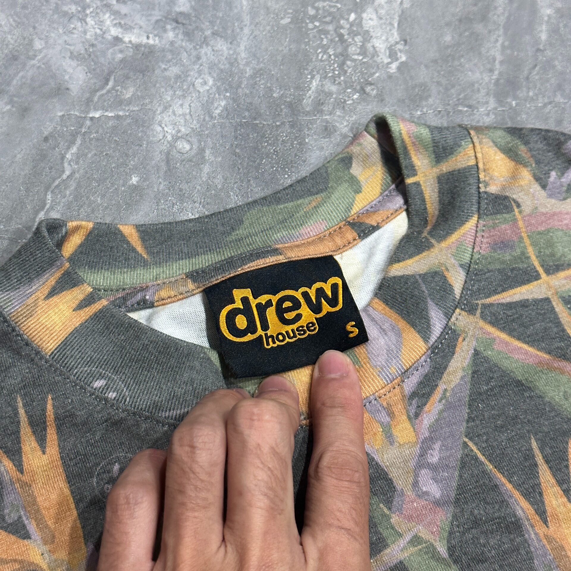 Drew House Cartoon Wolf Short Sleeve Tee — label