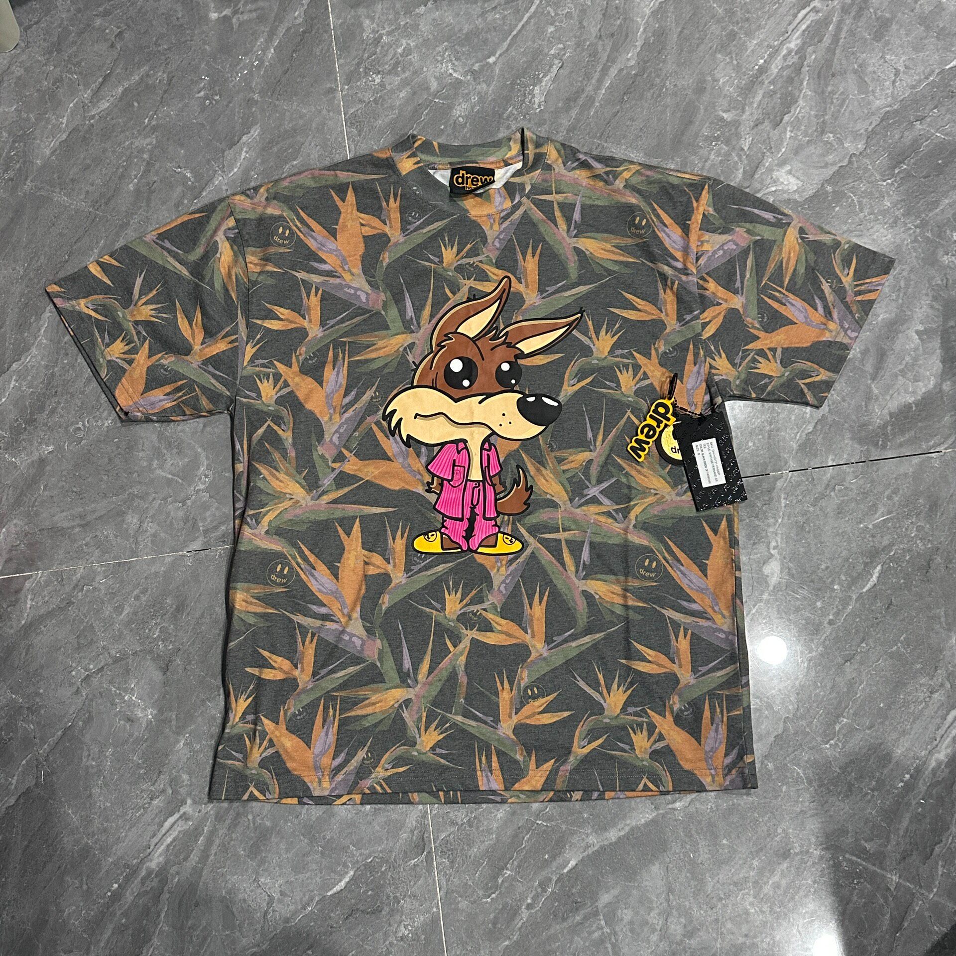 Drew House Cartoon Wolf Short Sleeve Tee