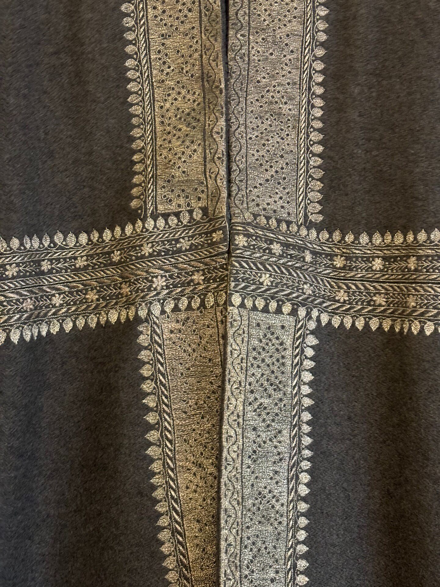 Dries Van Noten F/W97 Holy Cross Coat — label