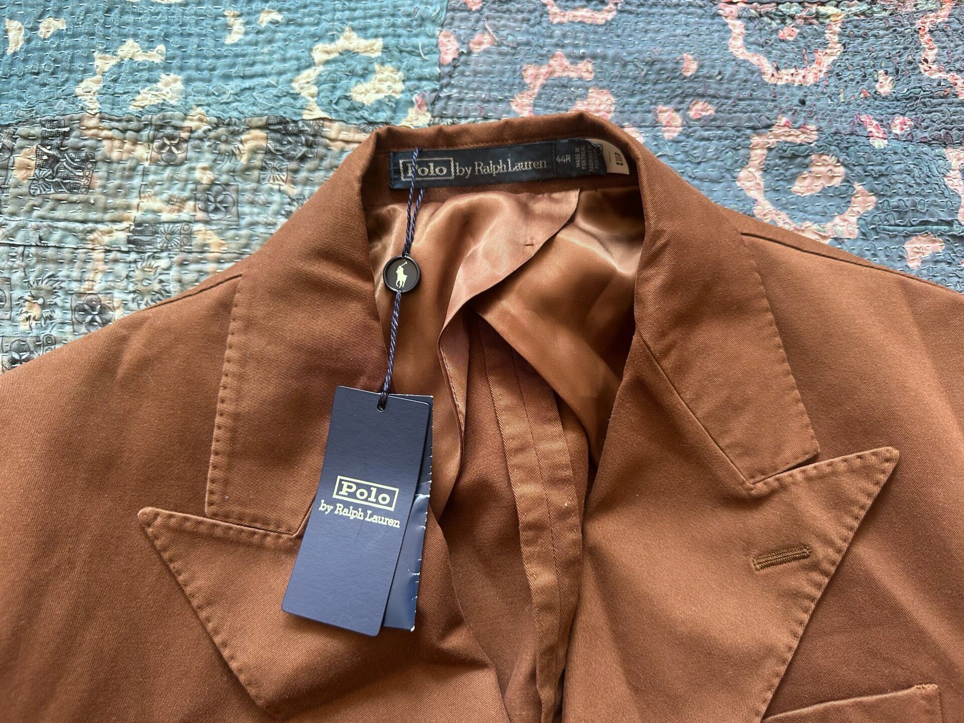 Polo Ralph Lauren Brown Double-Breasted Blazer — label