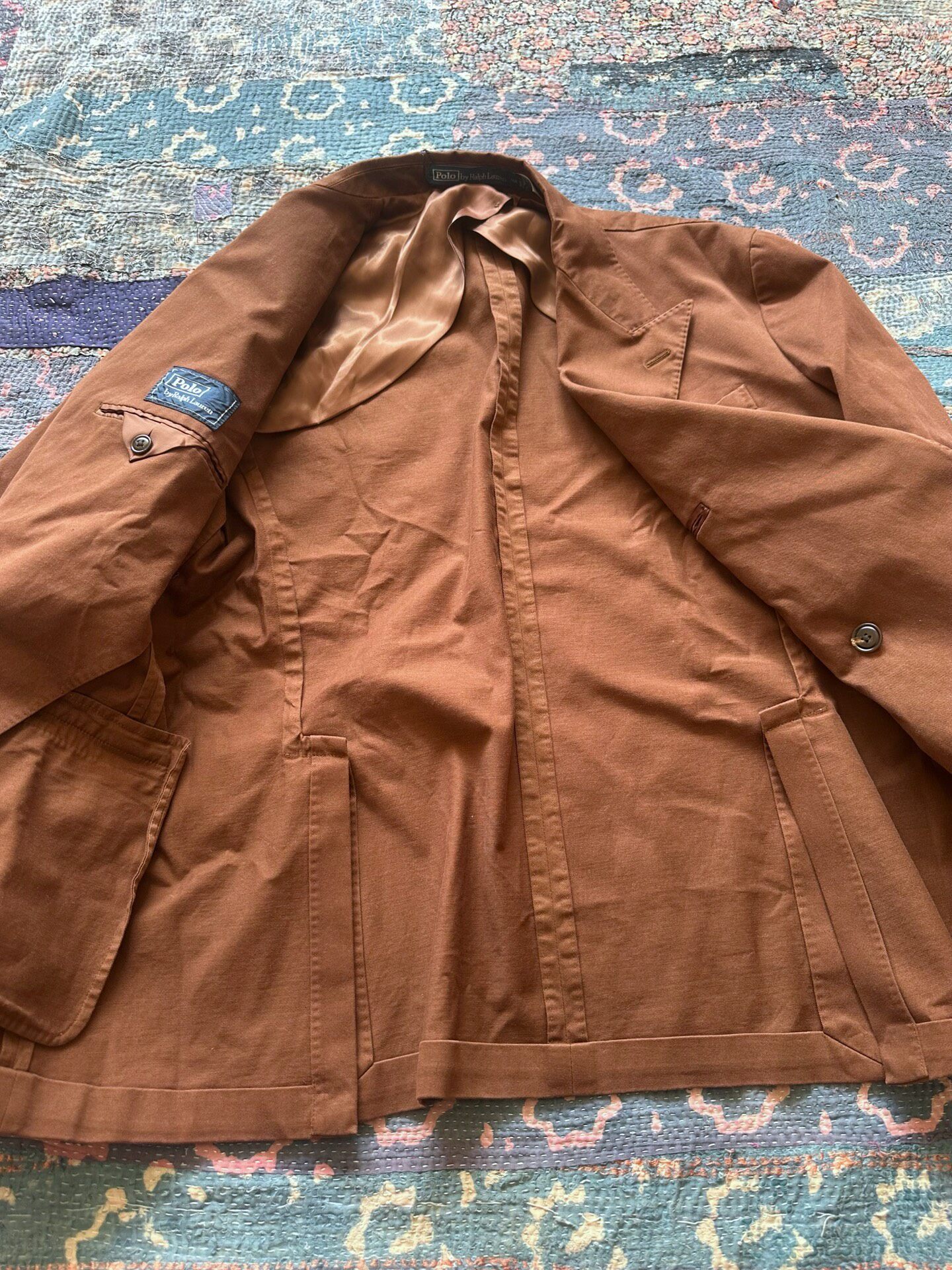 Polo Ralph Lauren Brown Double-Breasted Blazer — detail