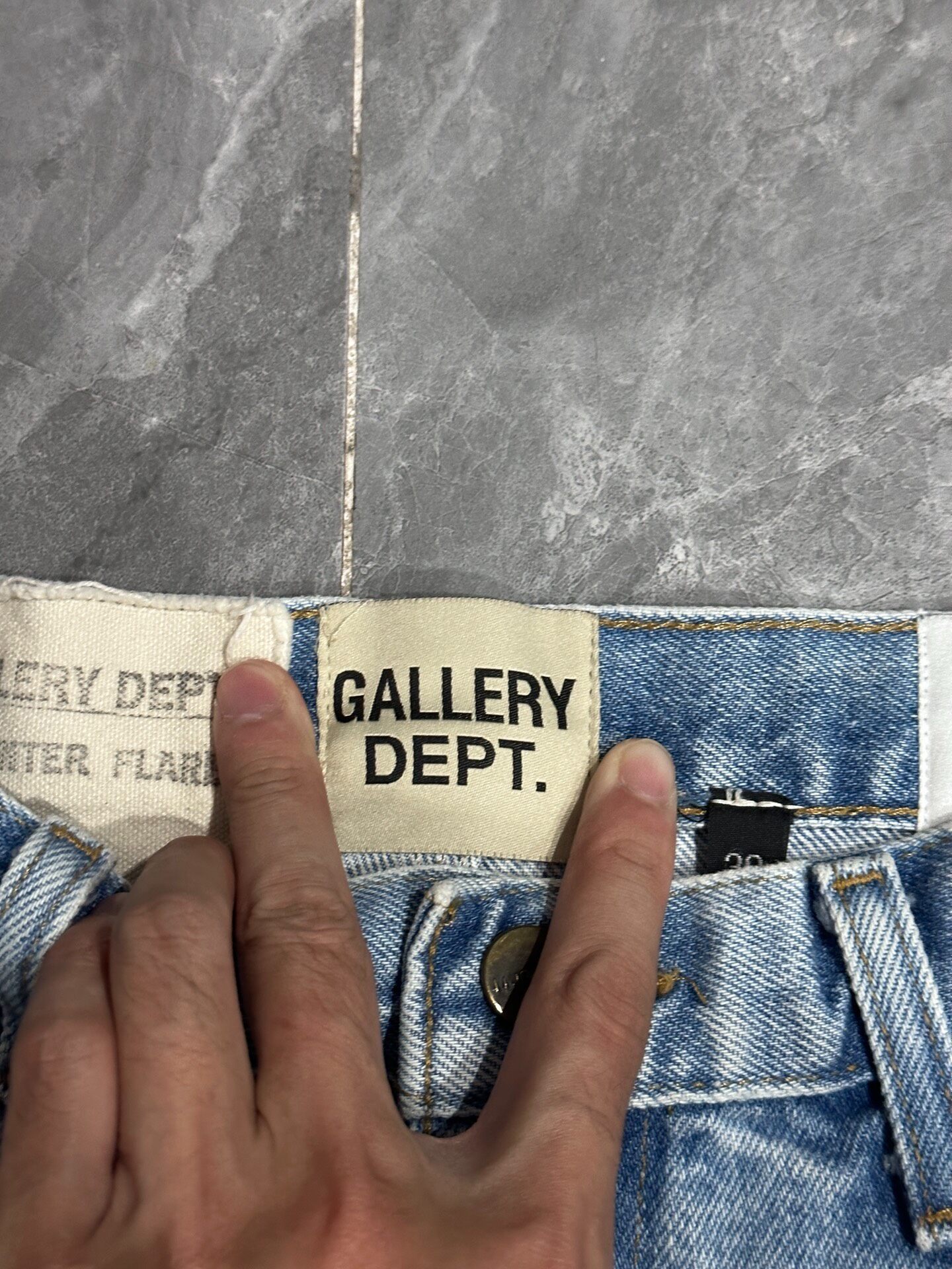 Gallery Dept Flared Denim Workwear Jeans — detail