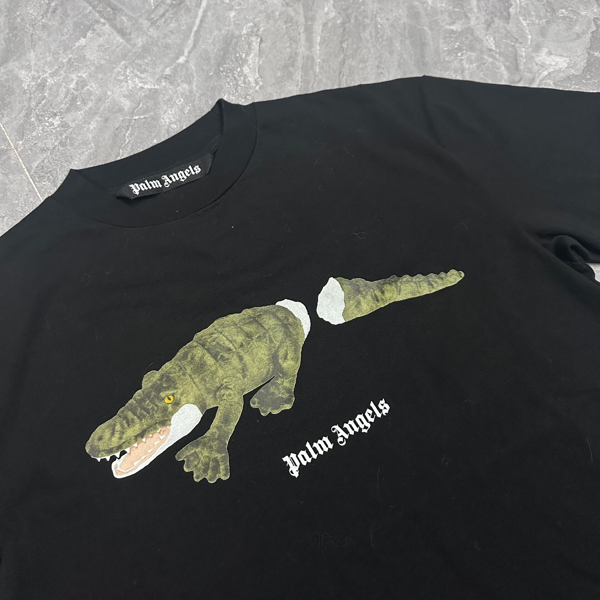 Palm Angels Crocodile Cut Short Sleeve Tee — back
