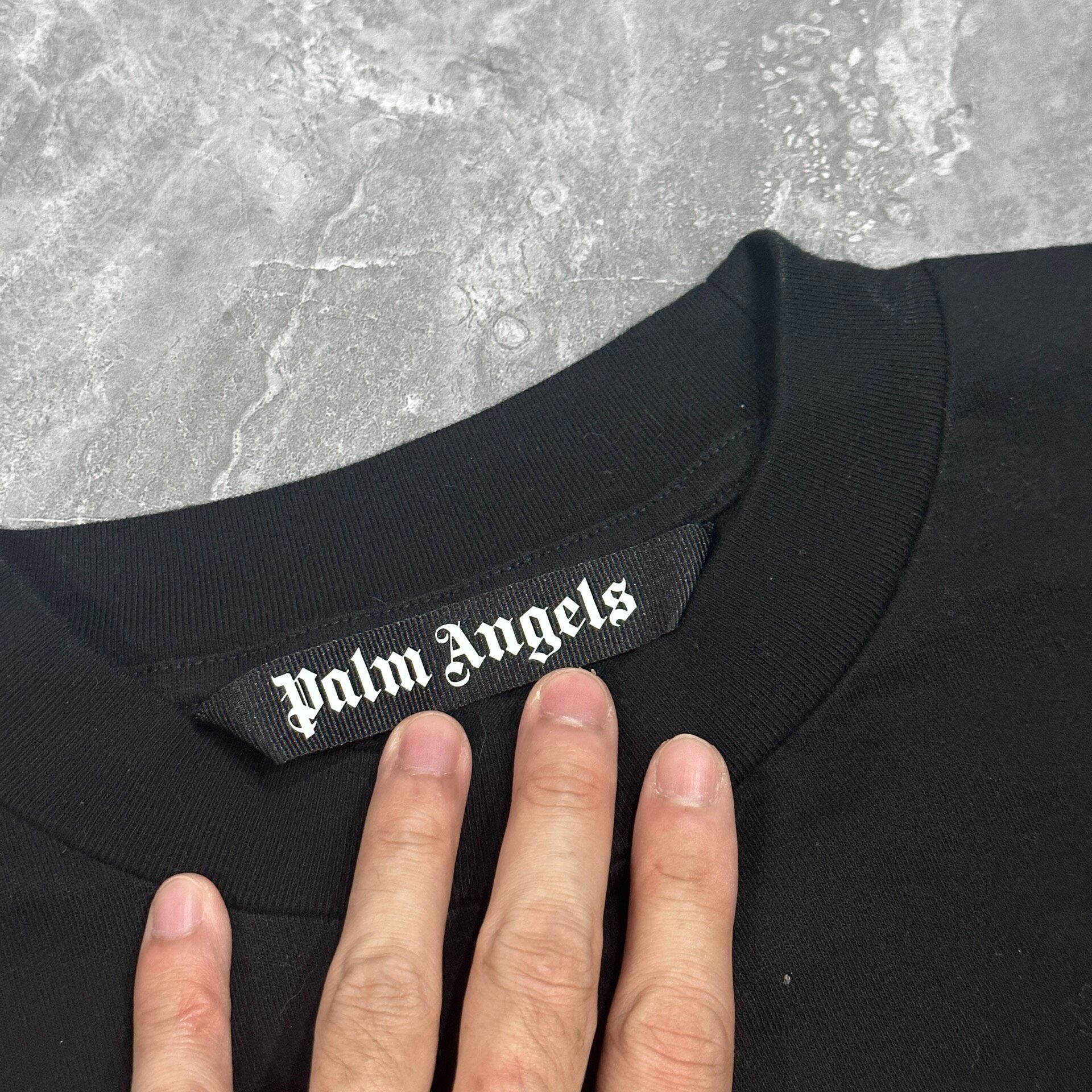 Palm Angels Crocodile Cut Short Sleeve Tee — detail