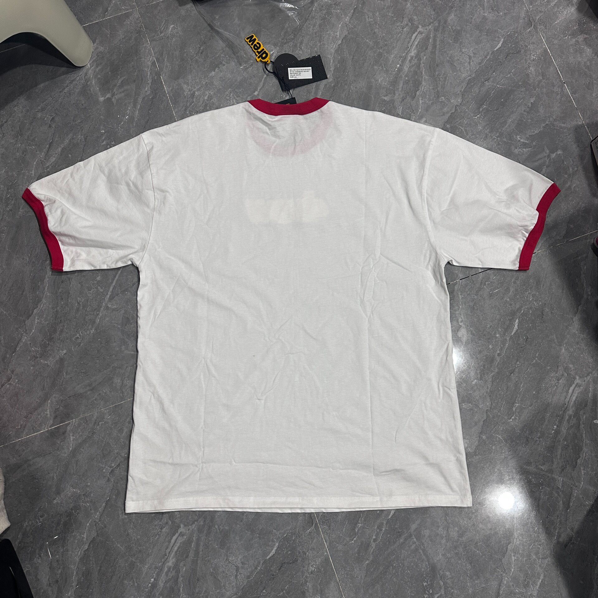Drew House White Red Ringer T-Shirt — front