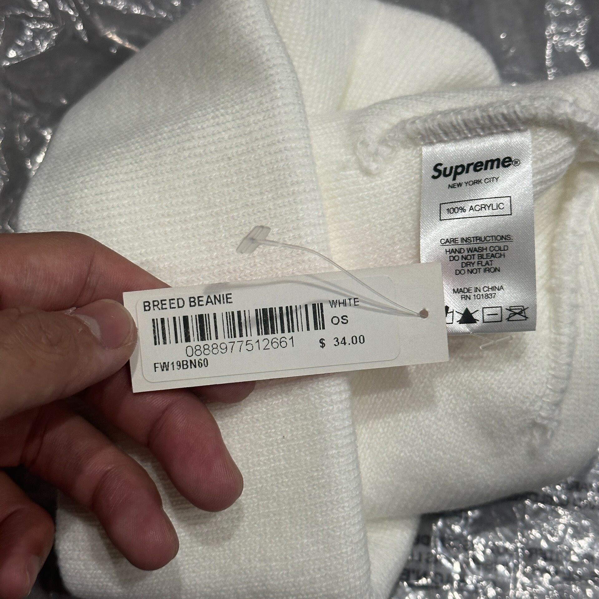 Supreme Embroidered Knit Beanie — front