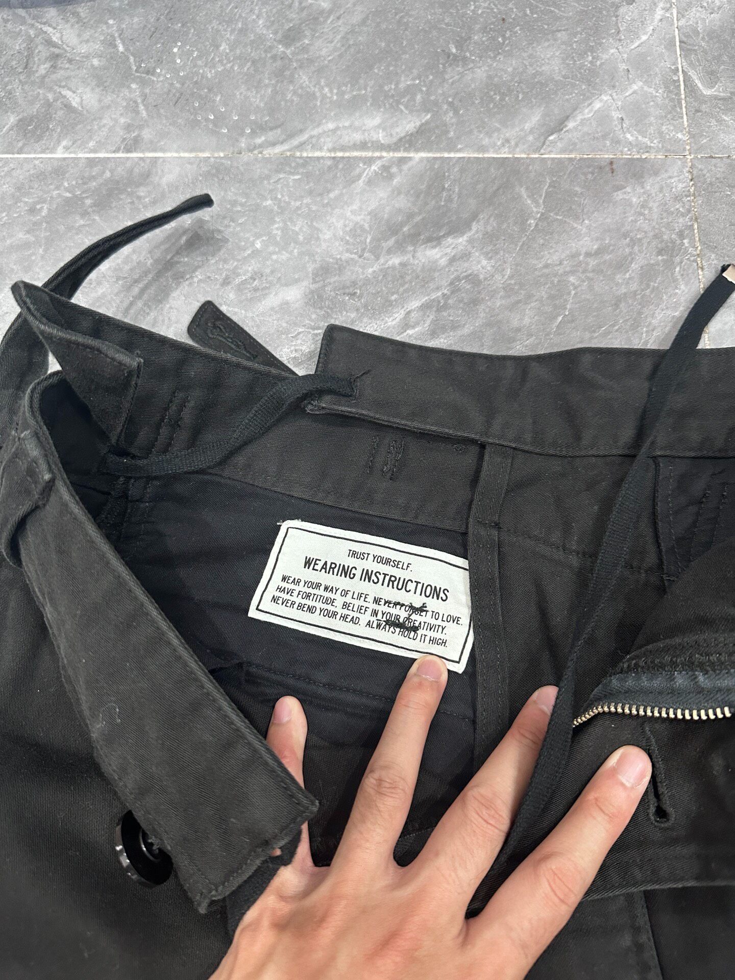 Maison Mihara Yasuhiro MMY Cargo Pants — label