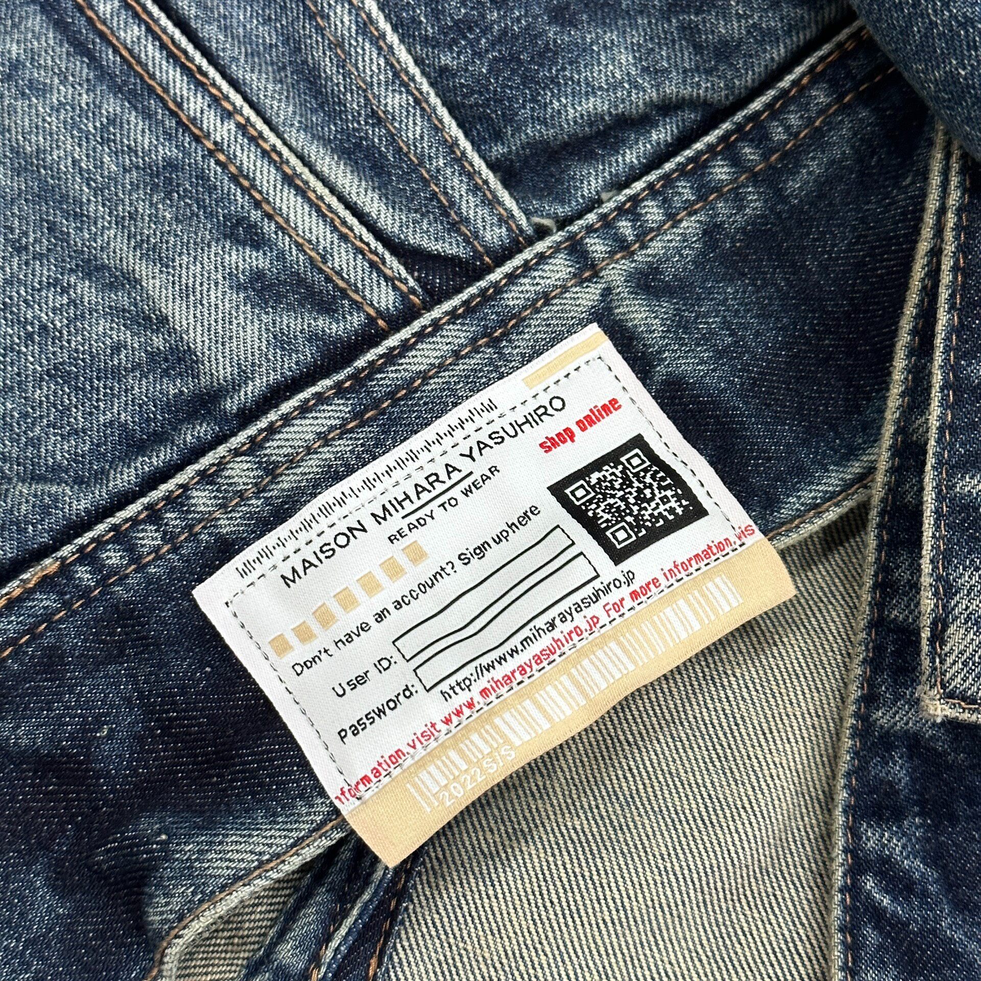 Mihara Yasuhiro Distressed Denim Jacket — detail