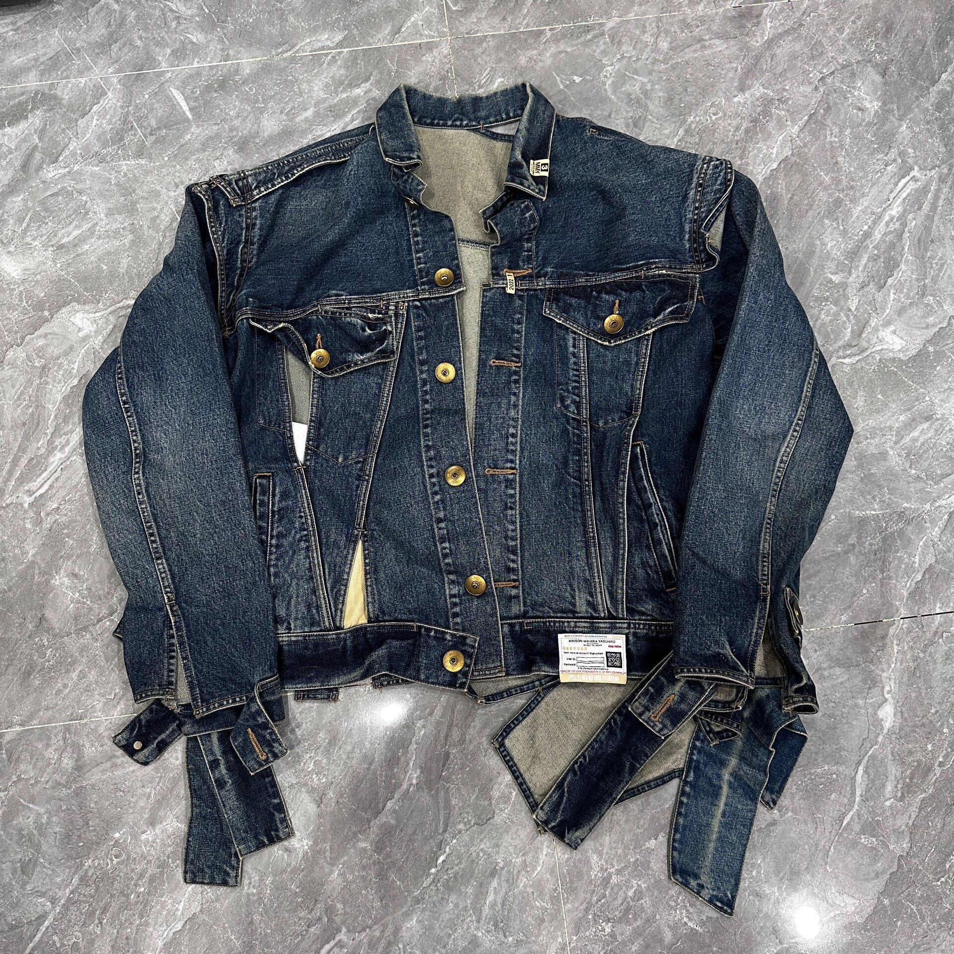 Mihara Yasuhiro Distressed Denim Jacket