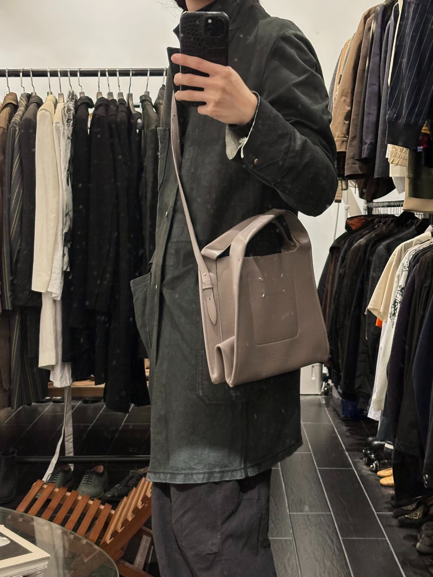 Maison Margiela F/W17 Gray Crossbody Bag — front
