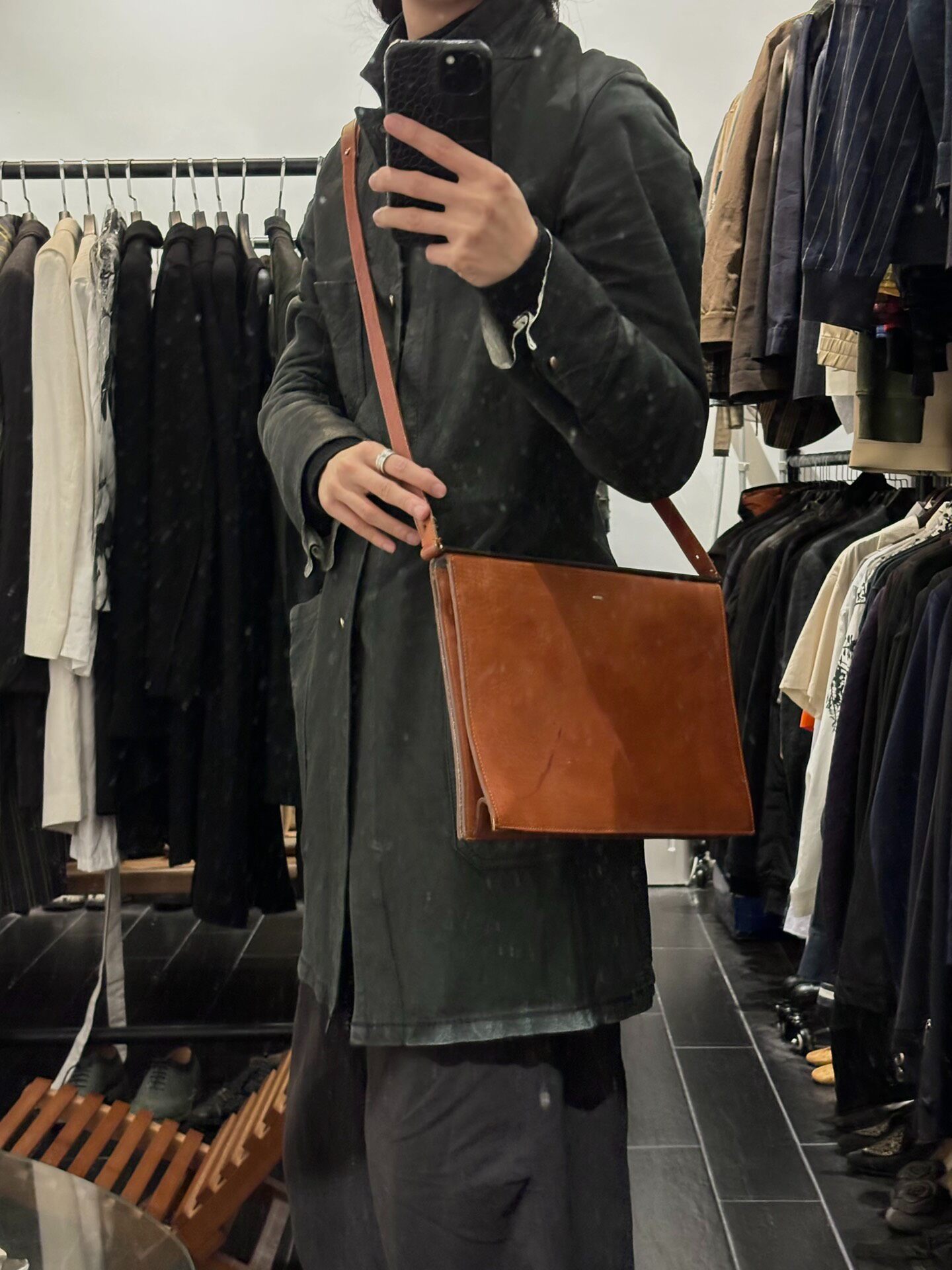 Maison Margiela F/W12 Orange Square Bag — front