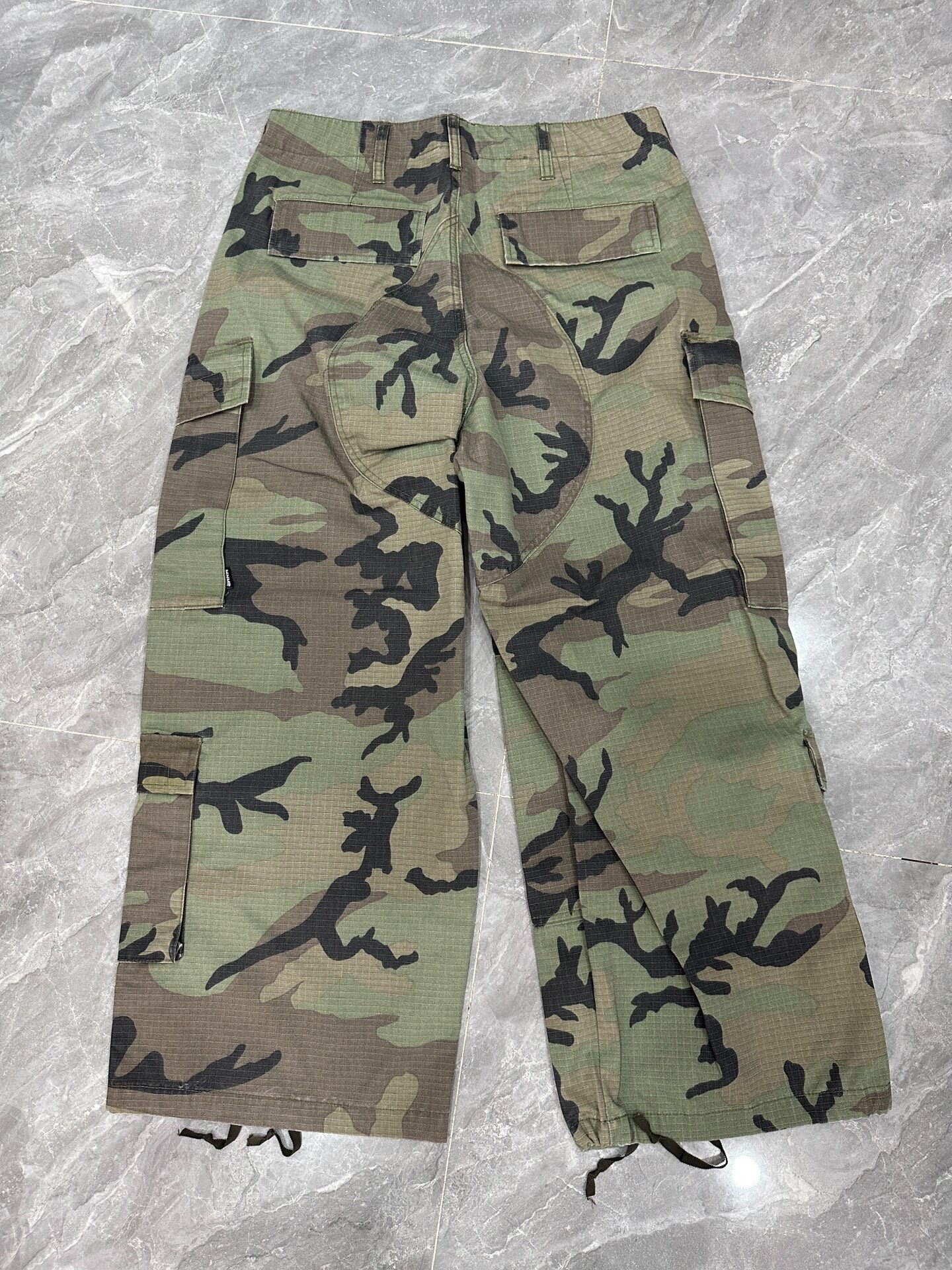 MNMP Camouflage Wide Leg Cargo Pants — front