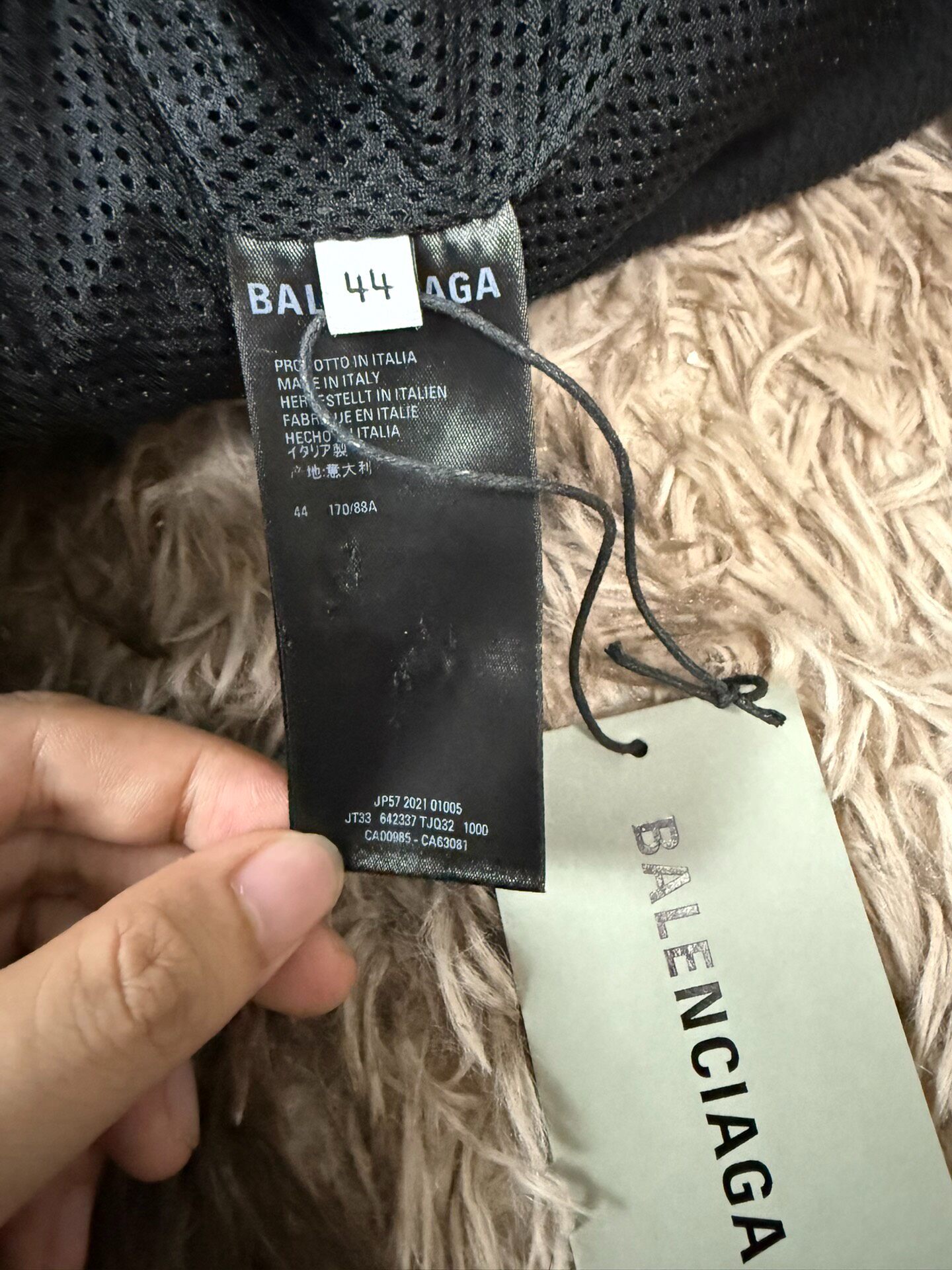 Balenciaga SportyB Fleece Jacket — label