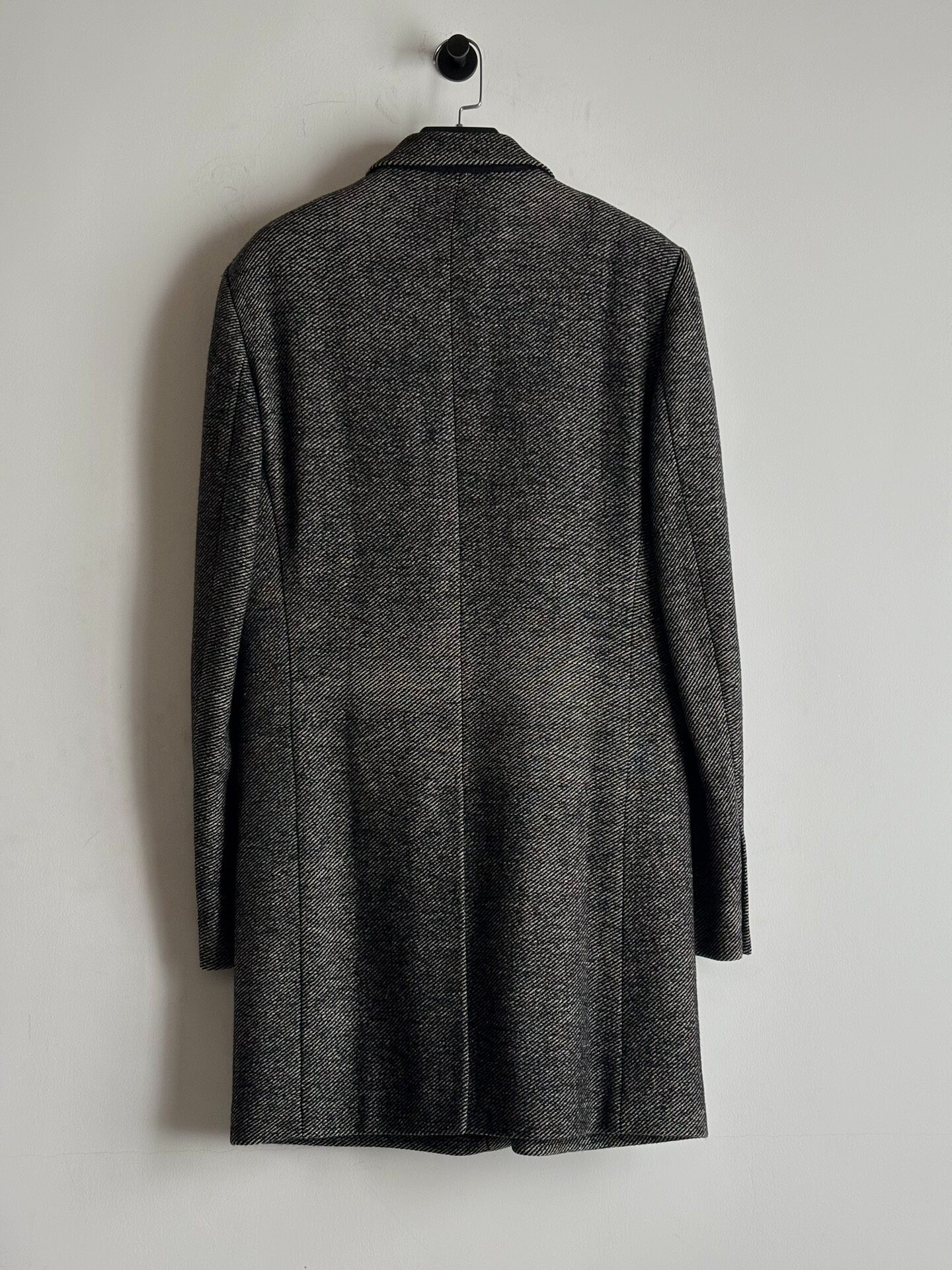 Ann Demeulemeester Gray Herringbone Coat — label